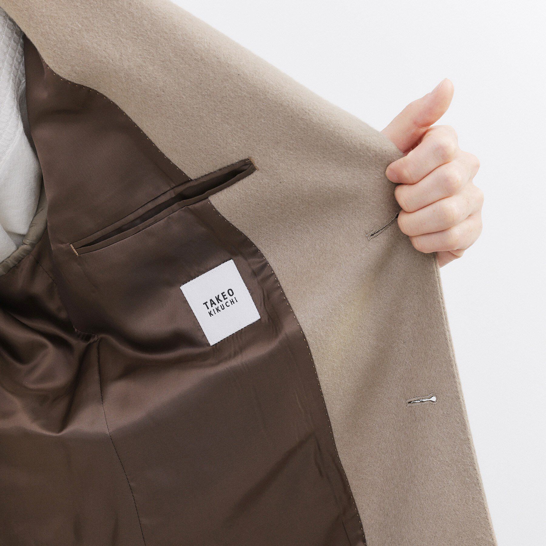 TAKEO KIKUCHI「カシミヤブレンド ビーバー調チェスターコート」|その他|
