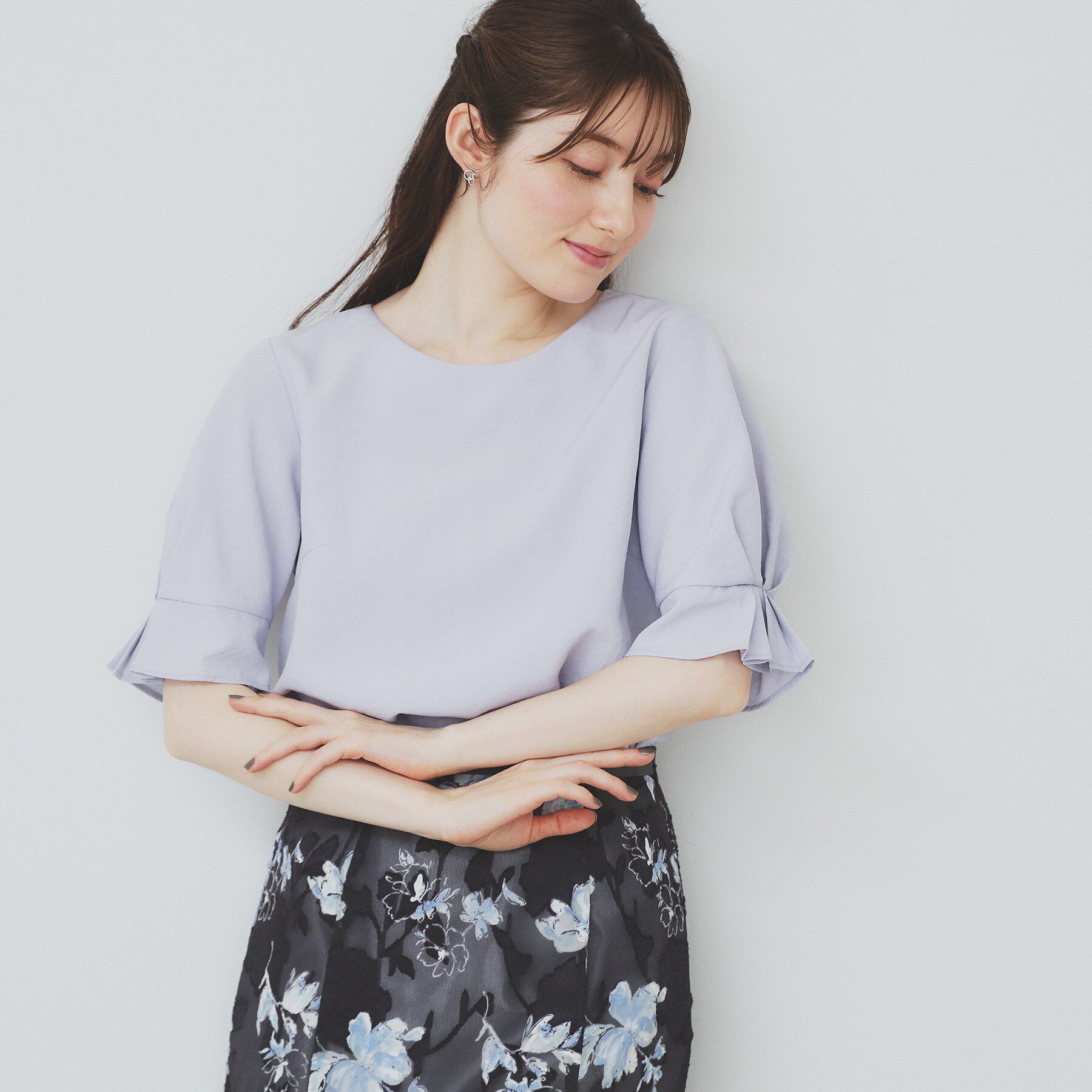 index「《8色展開/XS-LLサイズ》タックパフスリーブブラウス【洗濯機洗い可/吸水速乾/防シワ/抗ピル】」|シャツ・ブラウス|