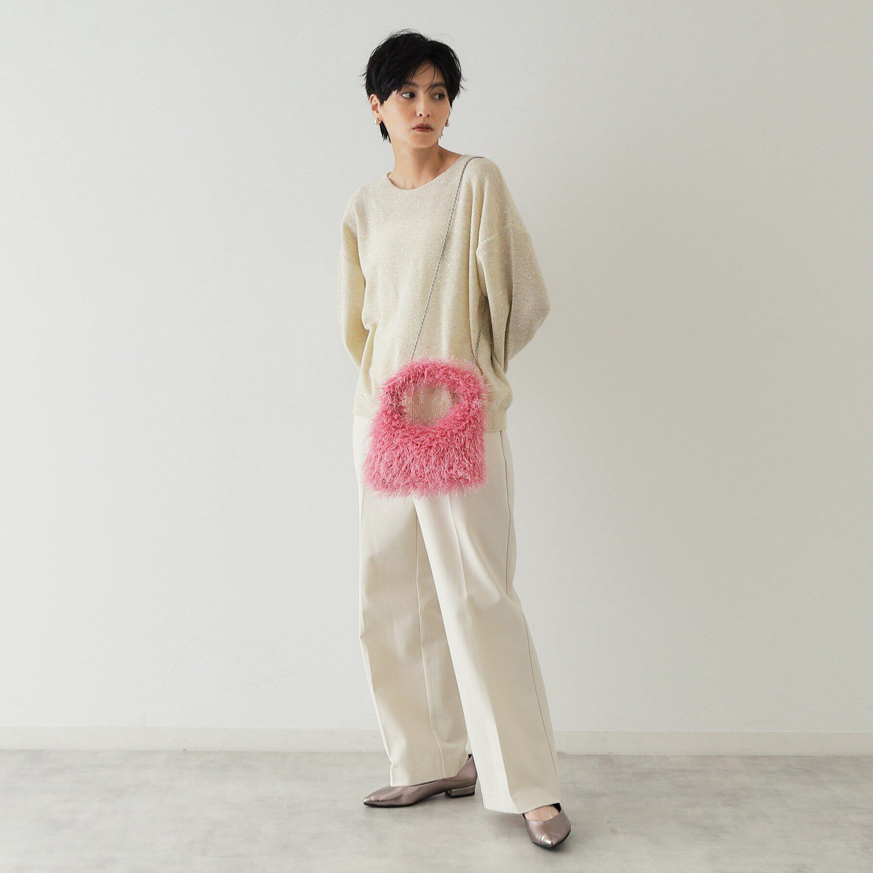 OPAQUE.CLIP「【2WAY】フリンジワンハンドルバッグ」|ハンドバッグ|