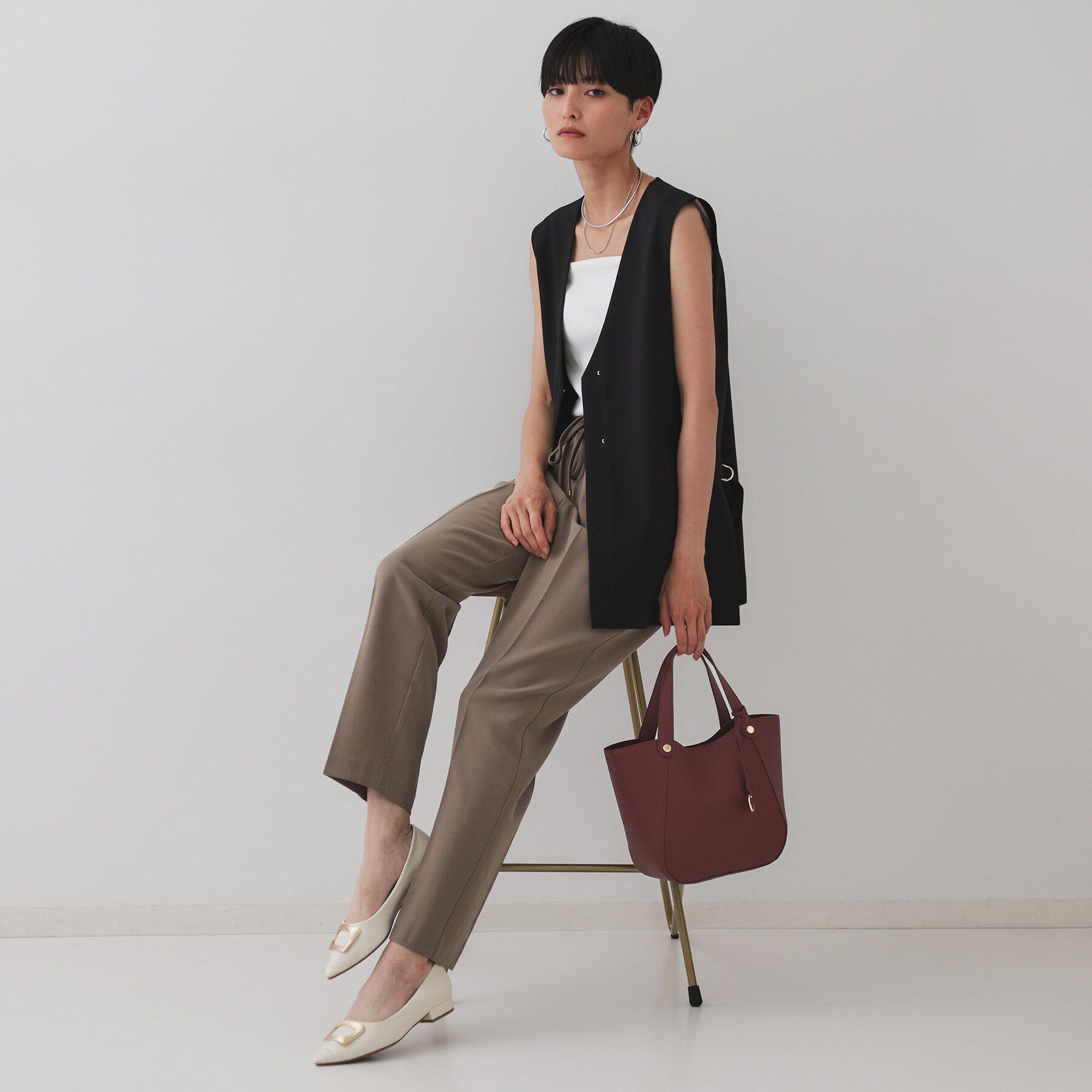 OPAQUE.CLIP「【軽量/2WAY】コインカシメシュリンクミドルトートバッグ」|トートバッグ|