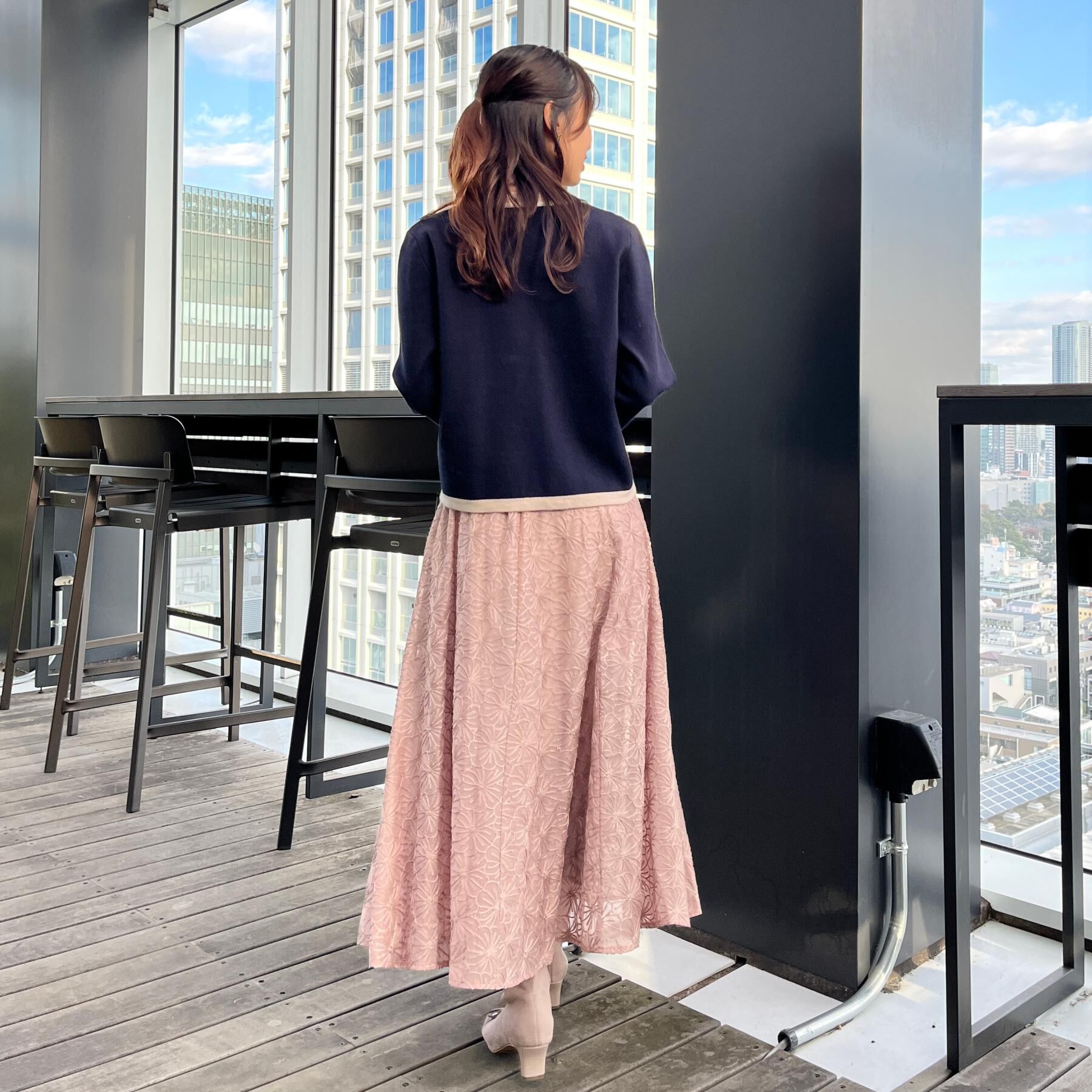 Couture broach「【通勤・着映え】配色 総針カーディ」|カーディガン|