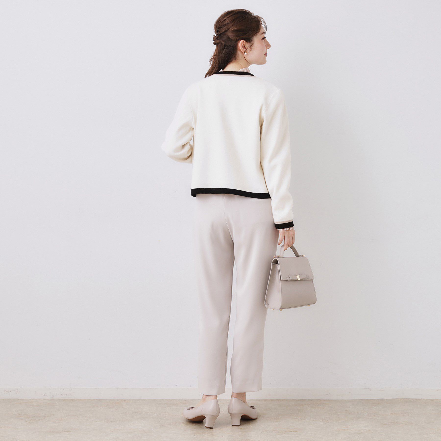 Couture broach「【通勤・着映え】配色 総針カーディ」|カーディガン|