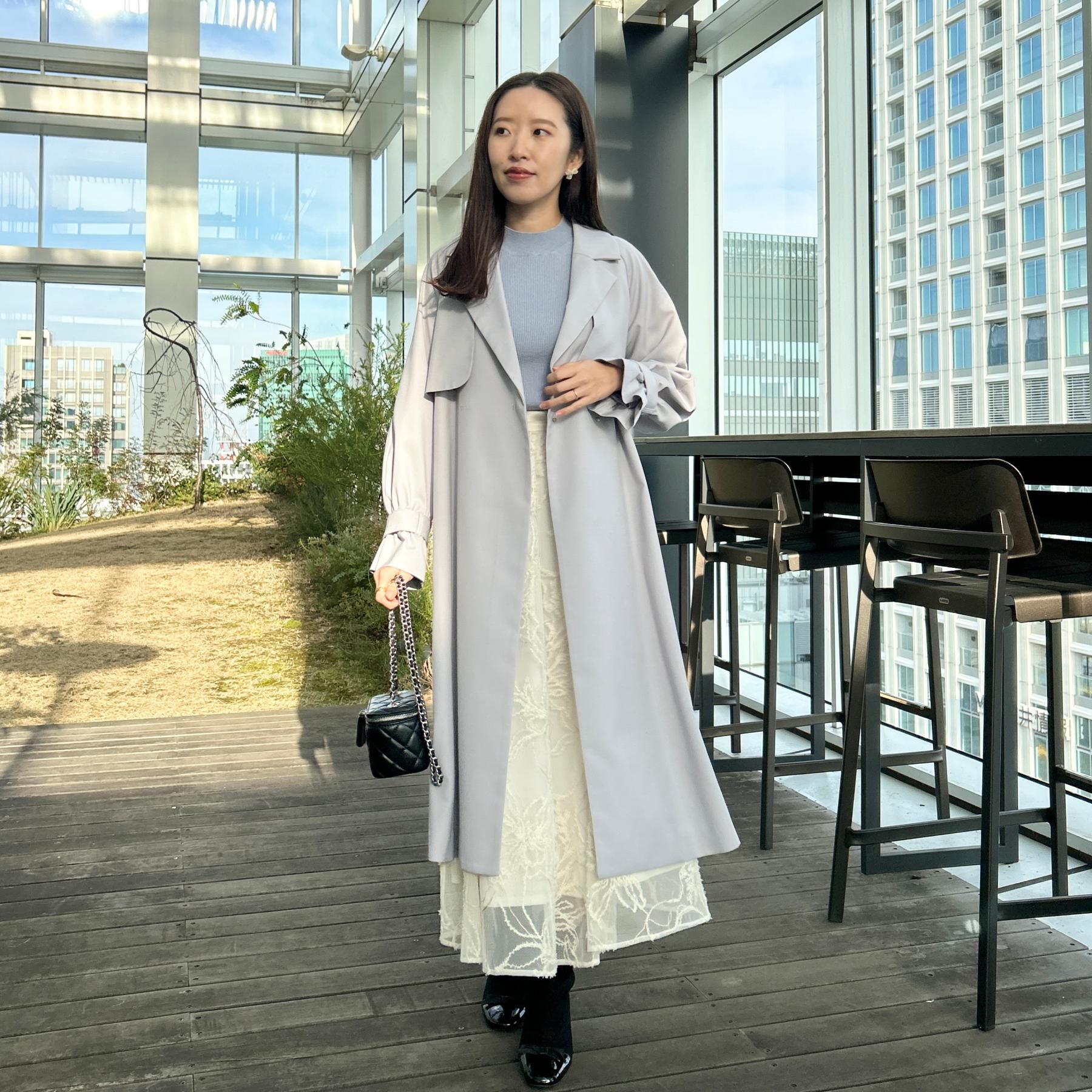 Couture broach「【撥水・ハレの日・通勤】ロングトレンチコート」|トレンチコート|