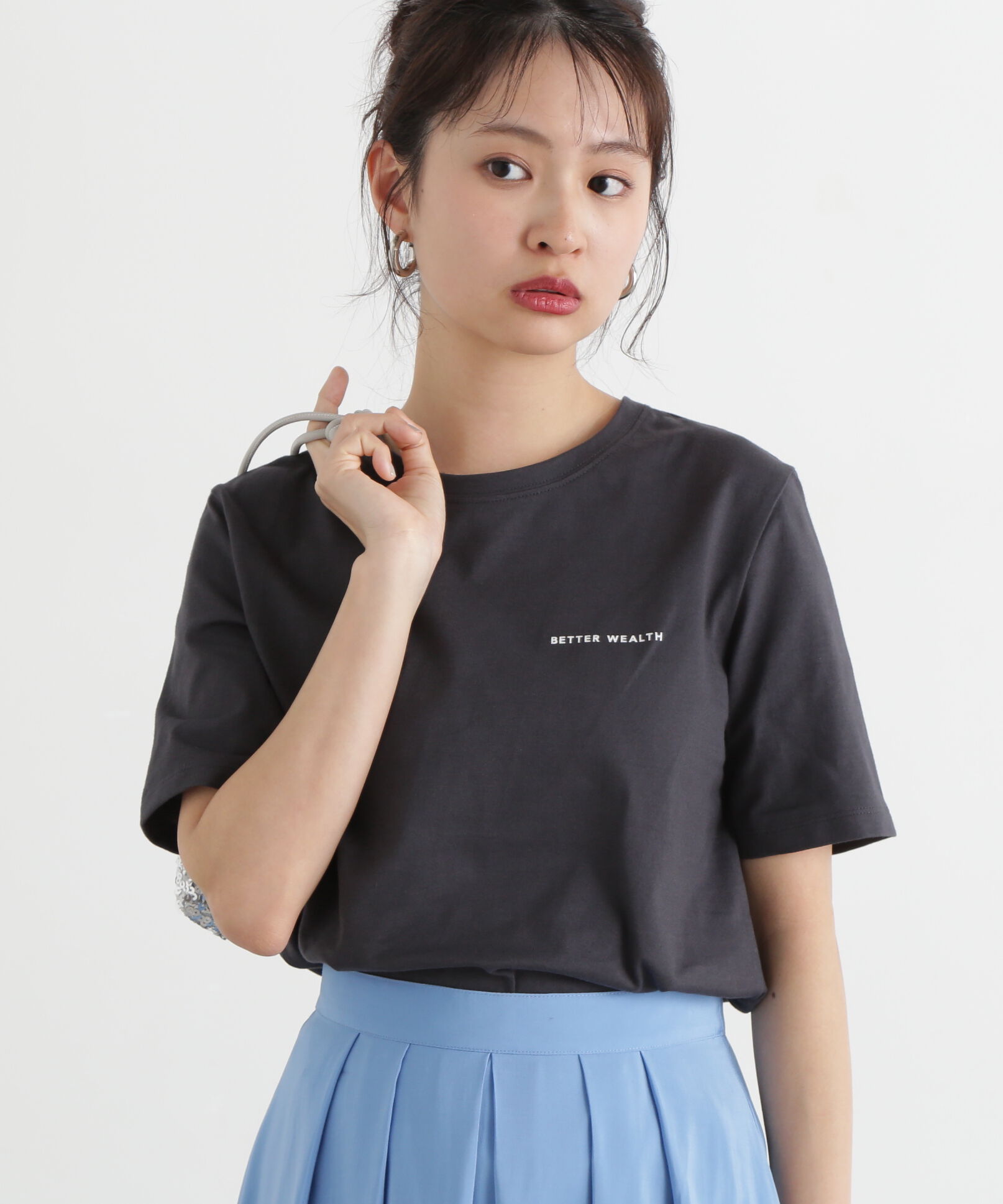  「ハートフレームロゴプリントTシャツ」|Tシャツ・カットソー|