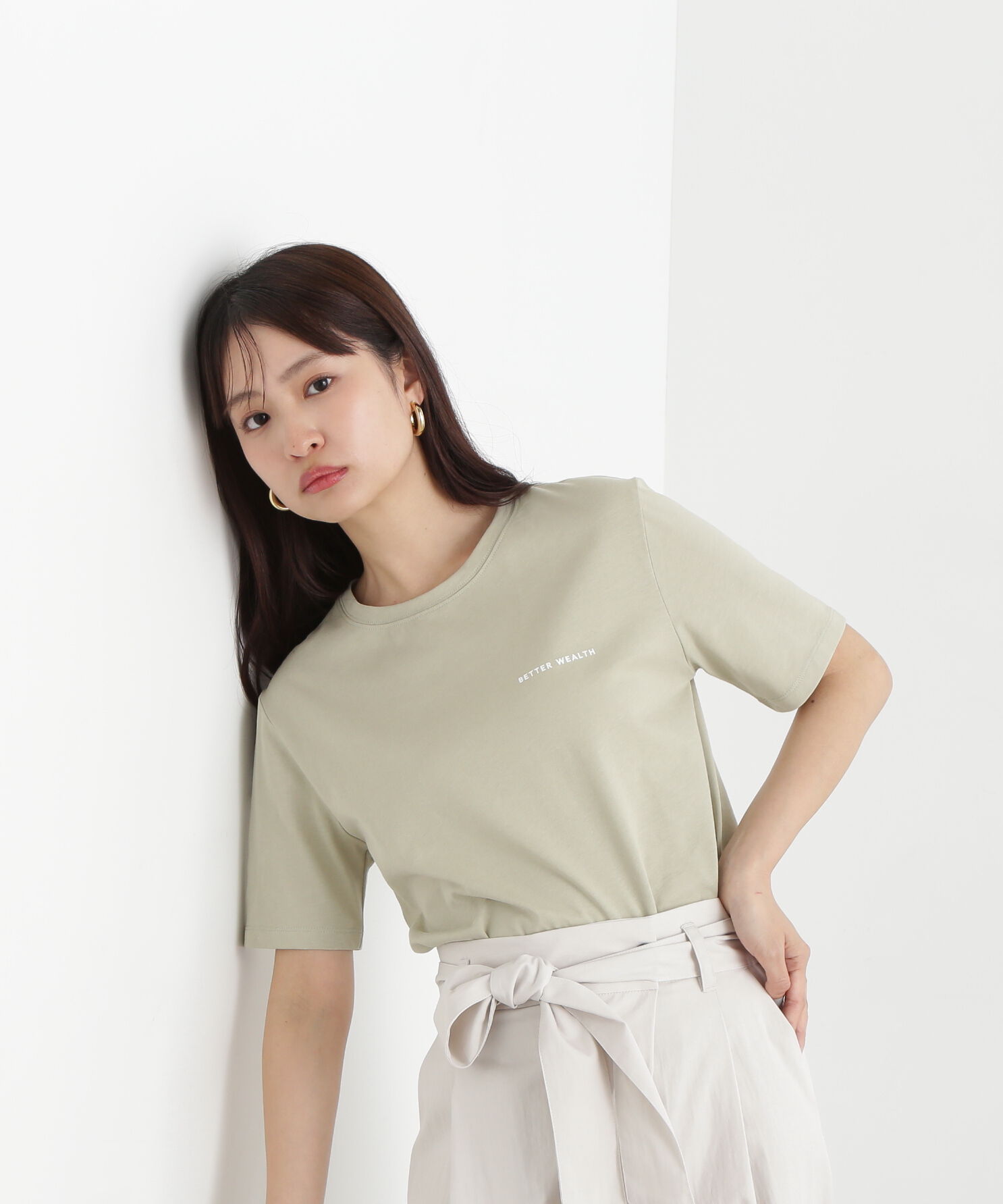  「ハートフレームロゴプリントTシャツ」|Tシャツ・カットソー|