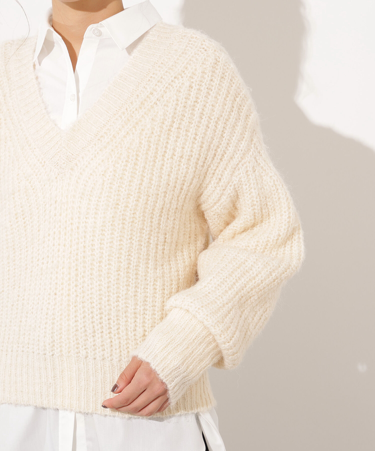  「Vネックオーバーニット」|ニット・セーター|