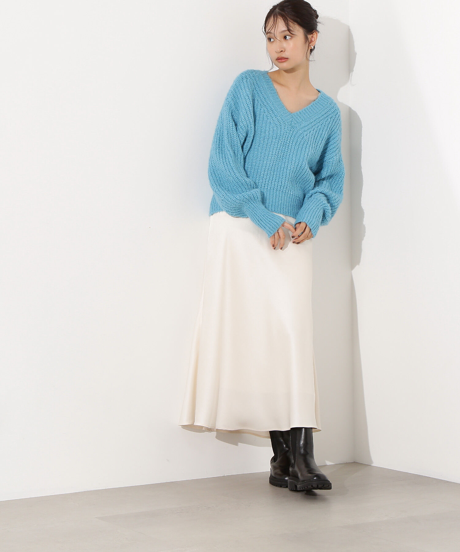  「Vネックオーバーニット」|ニット・セーター|