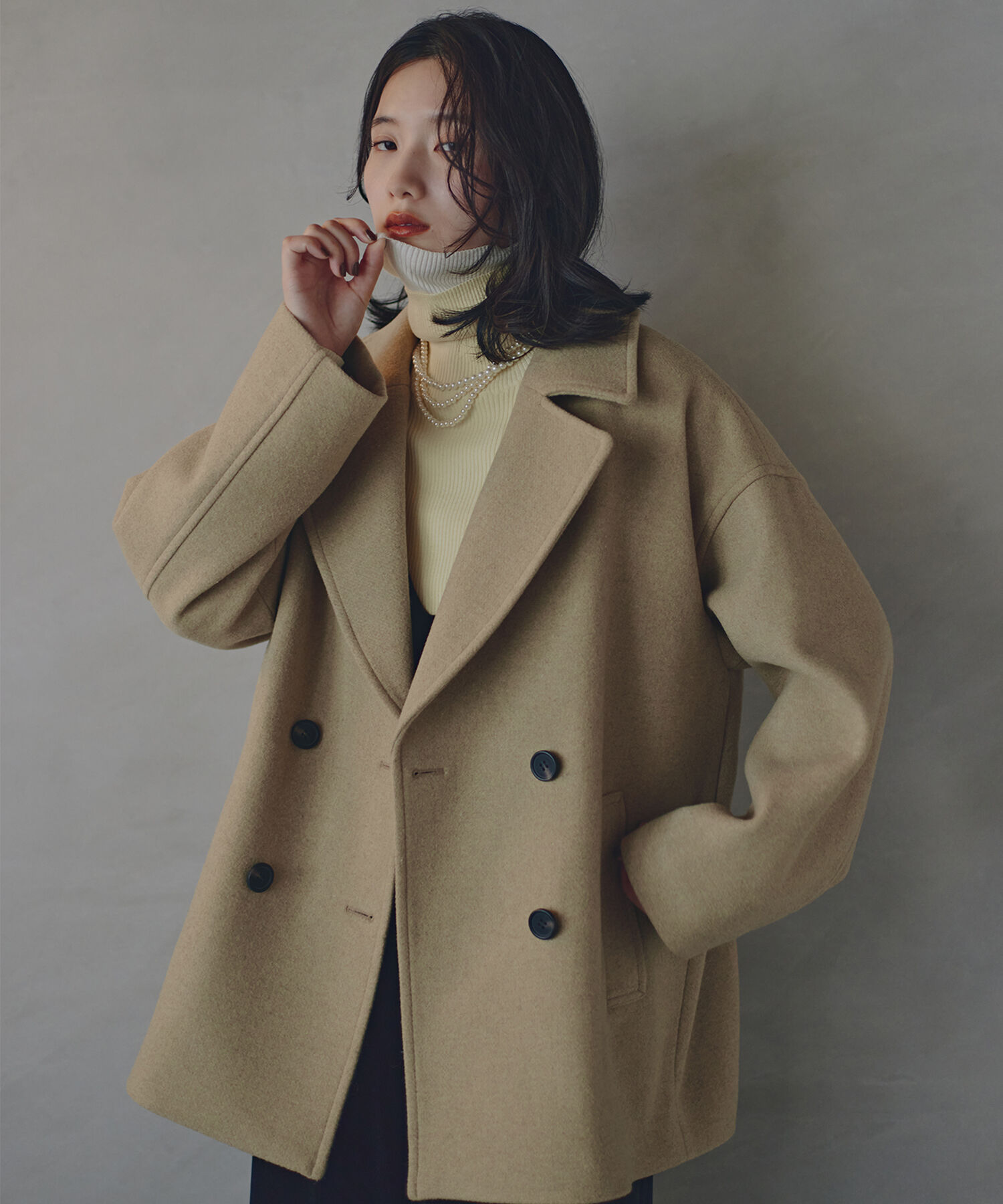  「ベーシックタートルネックニット」|ニット・セーター|イエロー