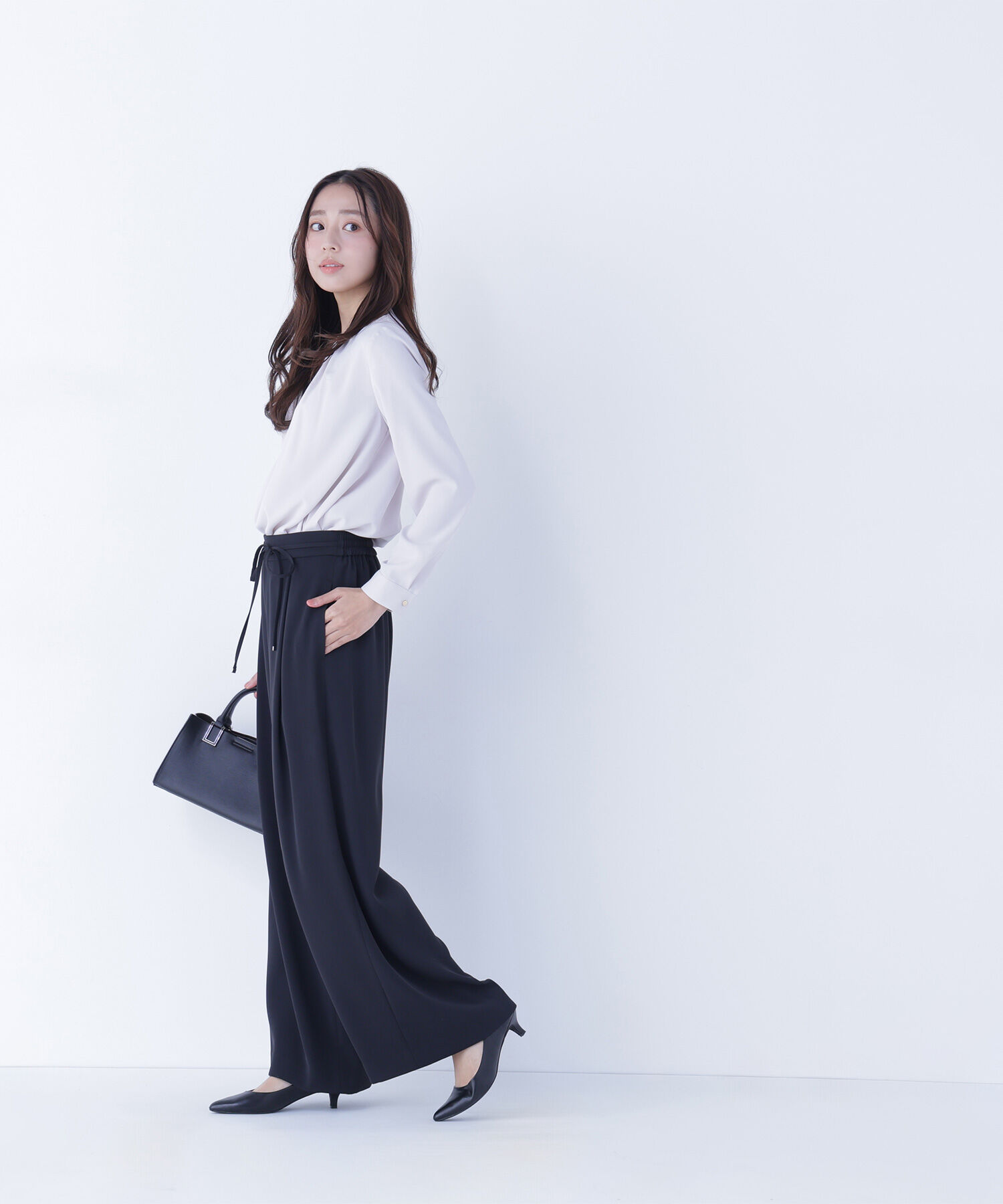  「ナローリボンイージーワイドパンツ」|その他|