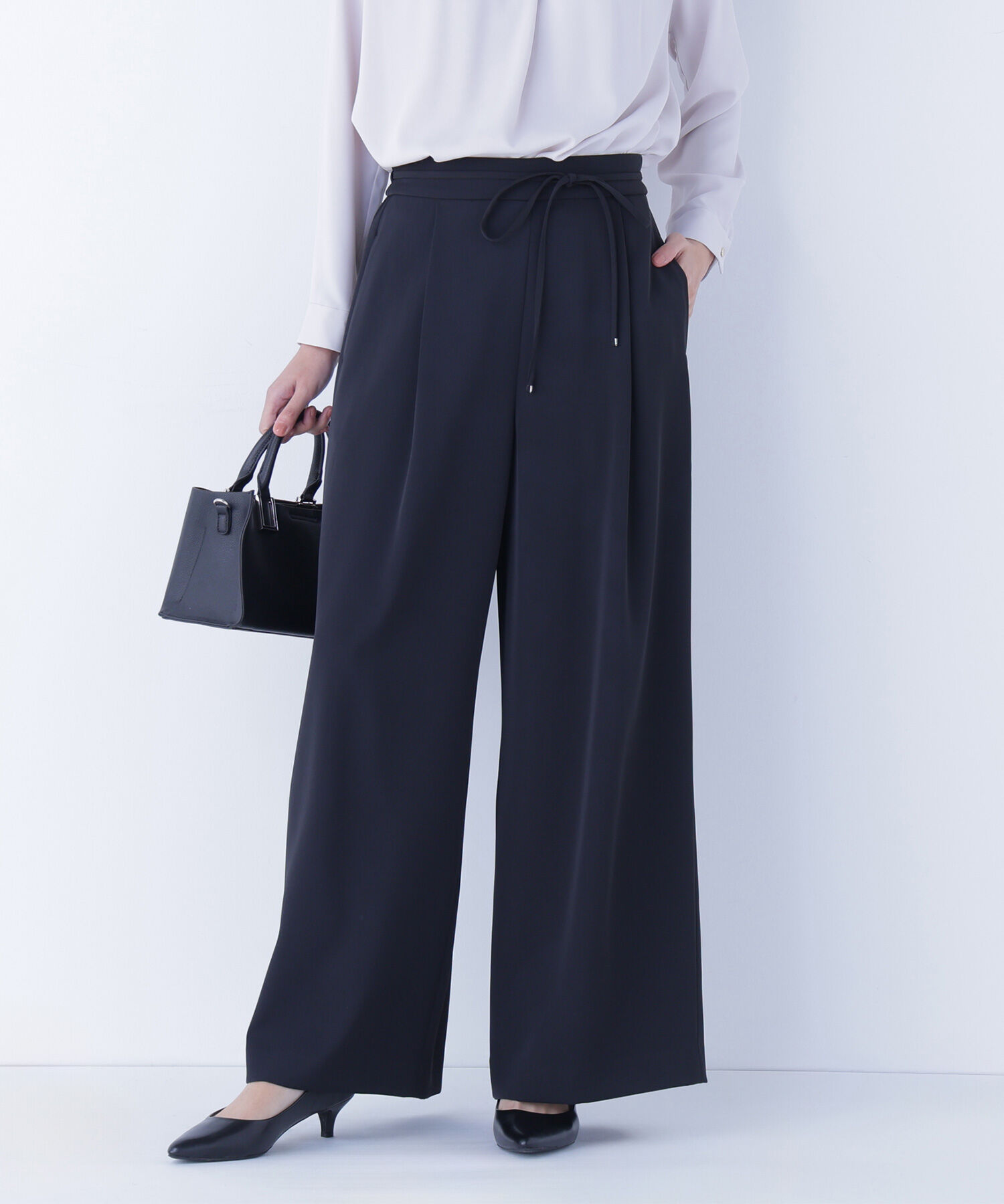  「ナローリボンイージーワイドパンツ」|その他|