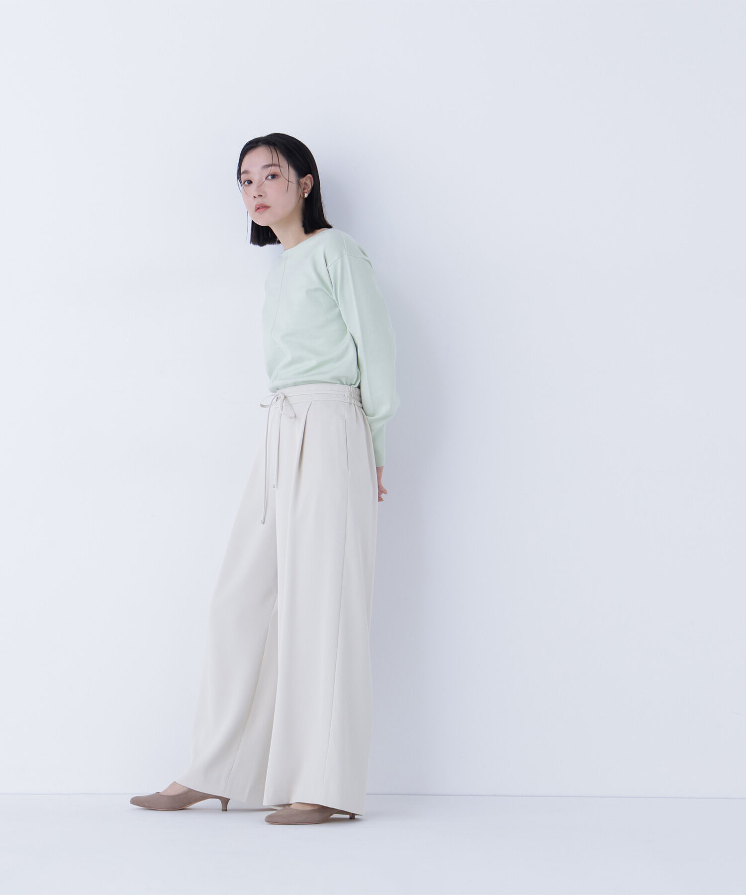  「ナローリボンイージーワイドパンツ」|その他|