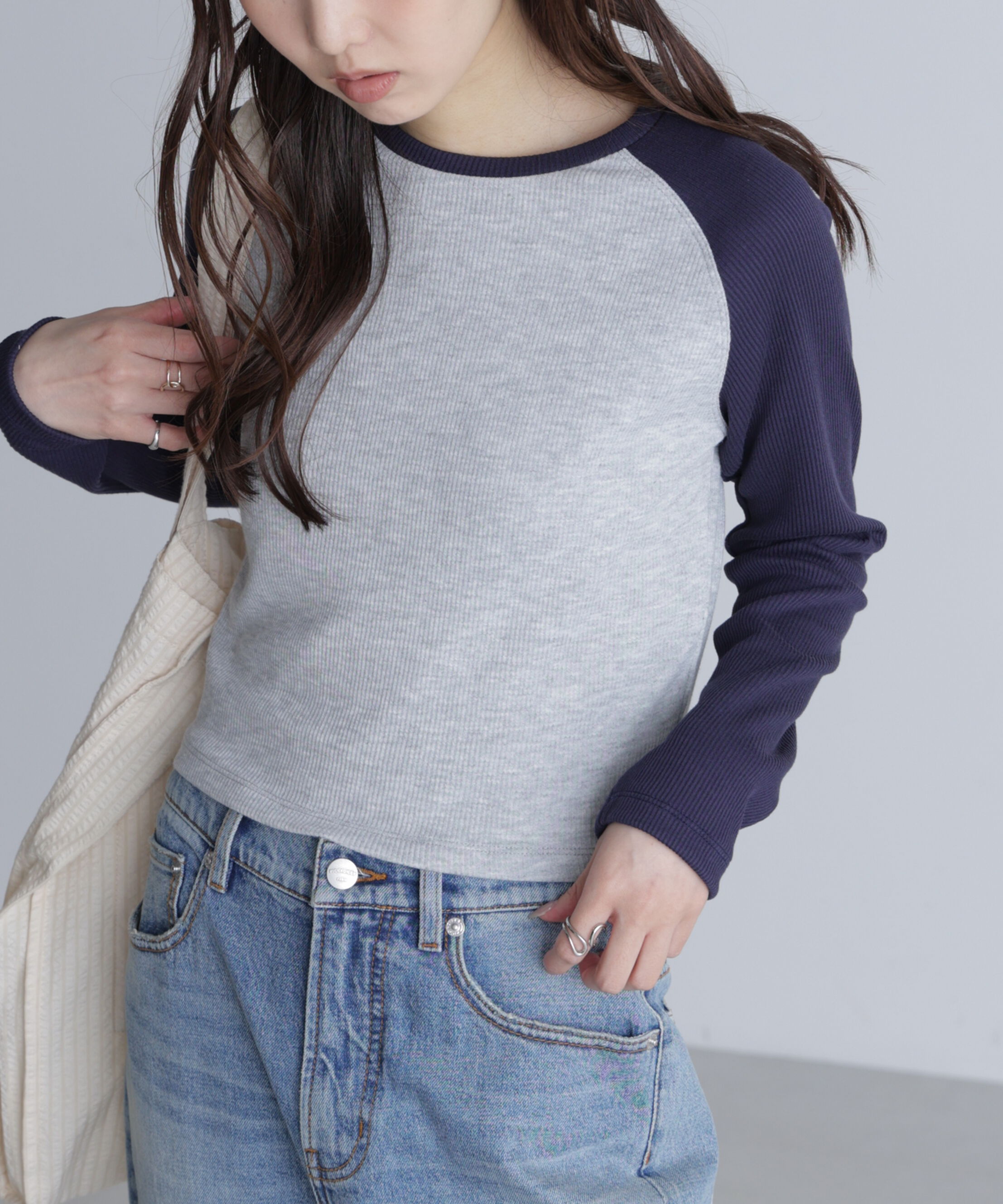  「ラグラン長袖カットソー」|Tシャツ・カットソー|