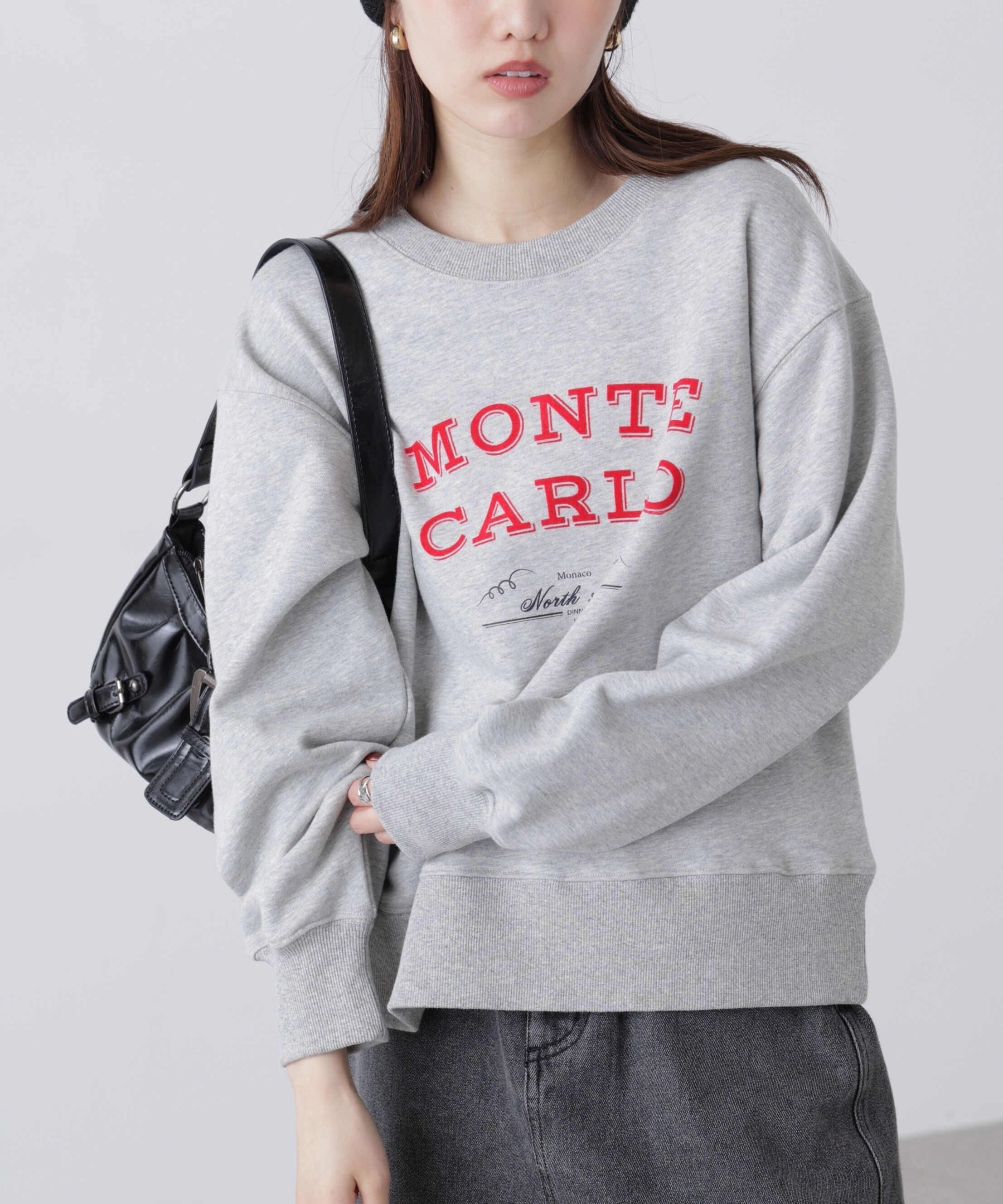  「フロッキーロゴ刺繍スウェット」|Tシャツ・カットソー|