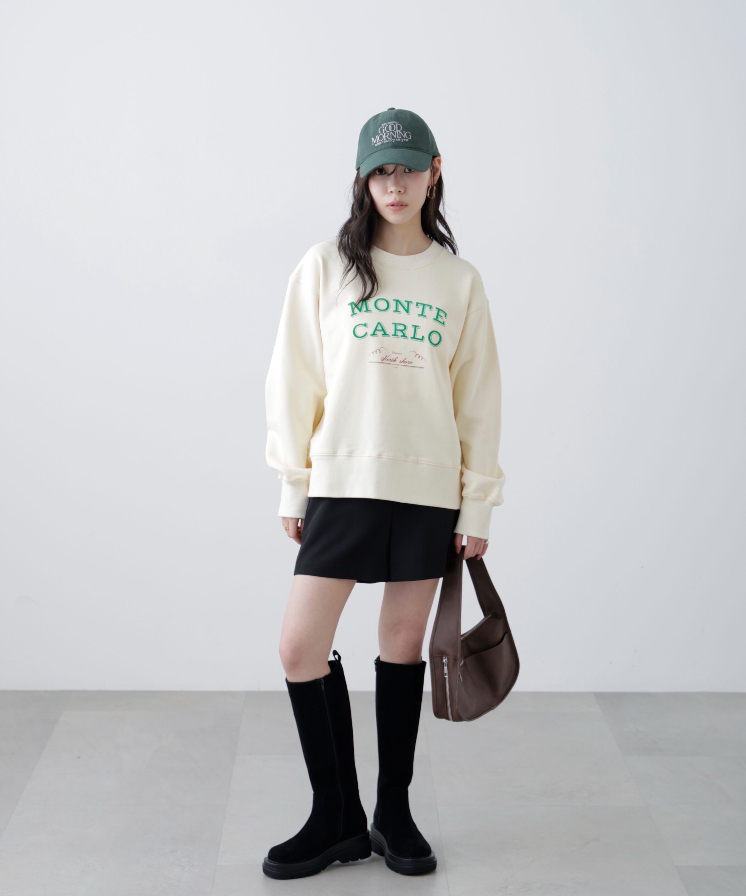  「フロッキーロゴ刺繍スウェット」|Tシャツ・カットソー|