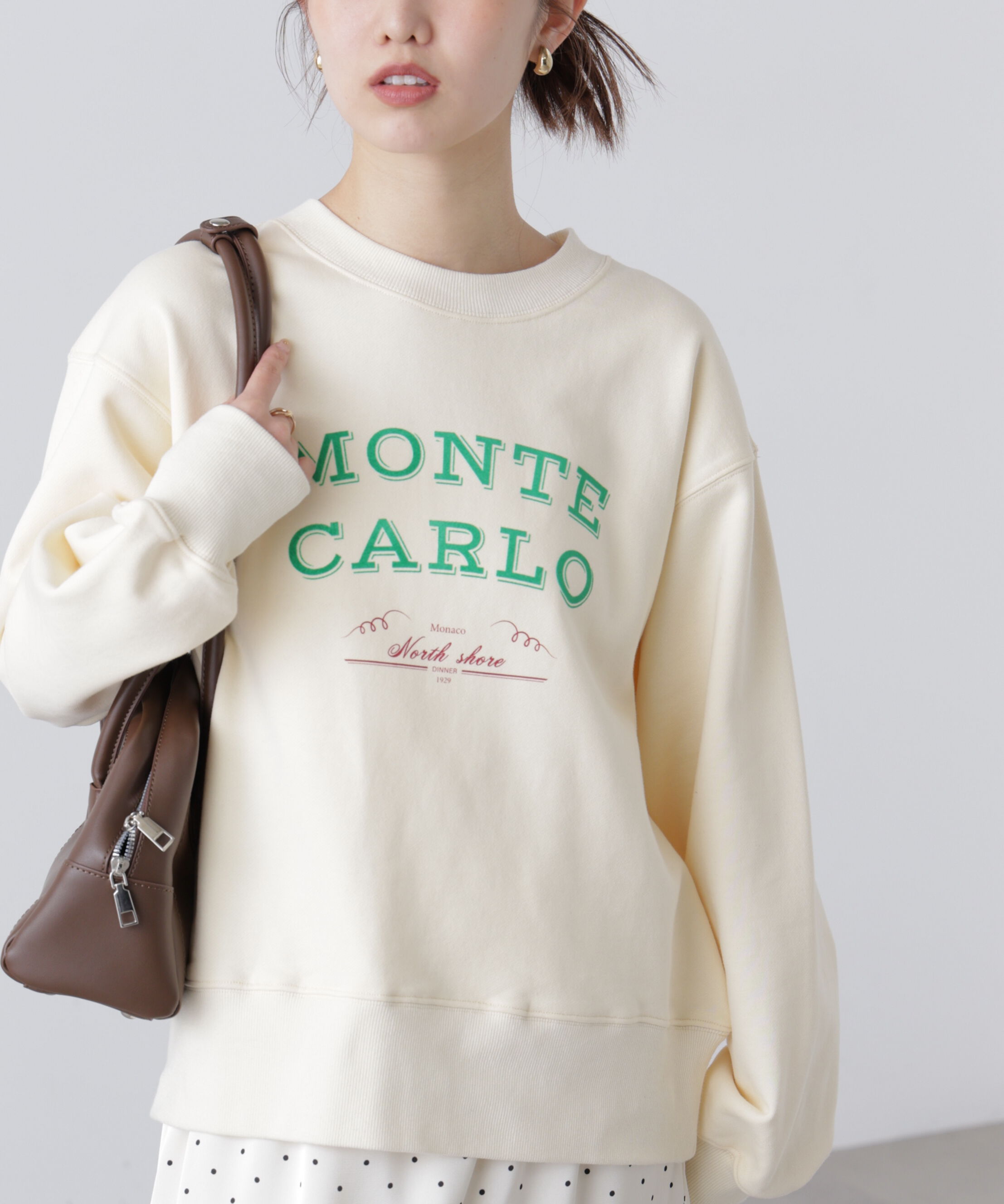  「フロッキーロゴ刺繍スウェット」|Tシャツ・カットソー|