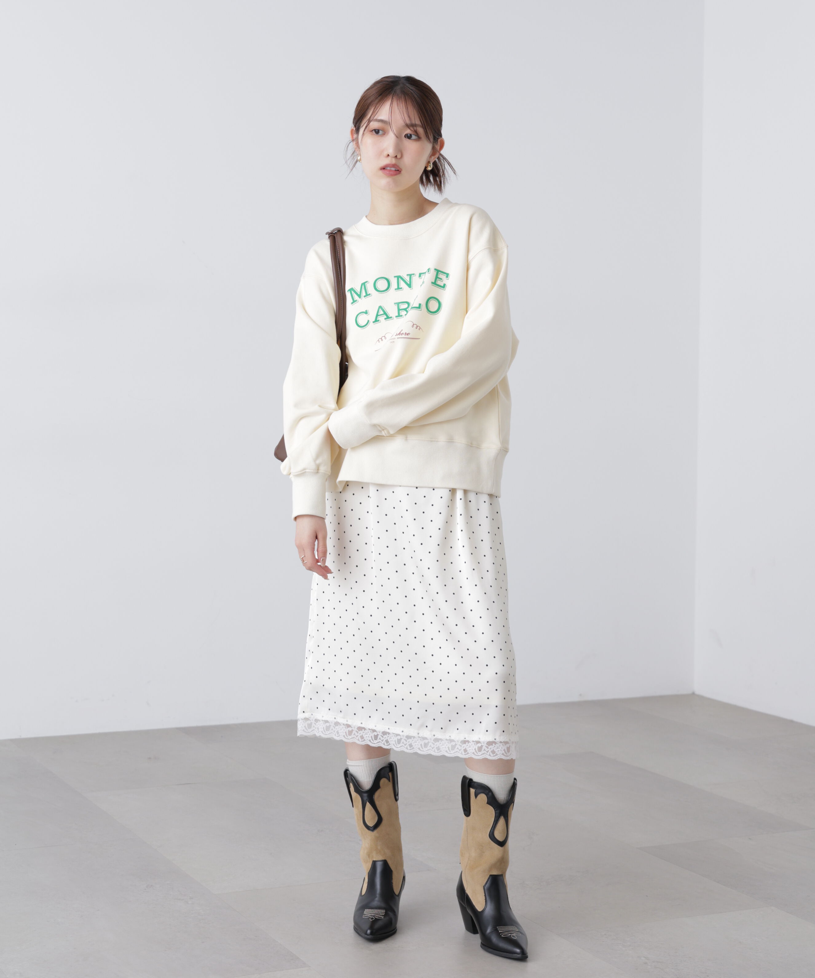  「フロッキーロゴ刺繍スウェット」|Tシャツ・カットソー|