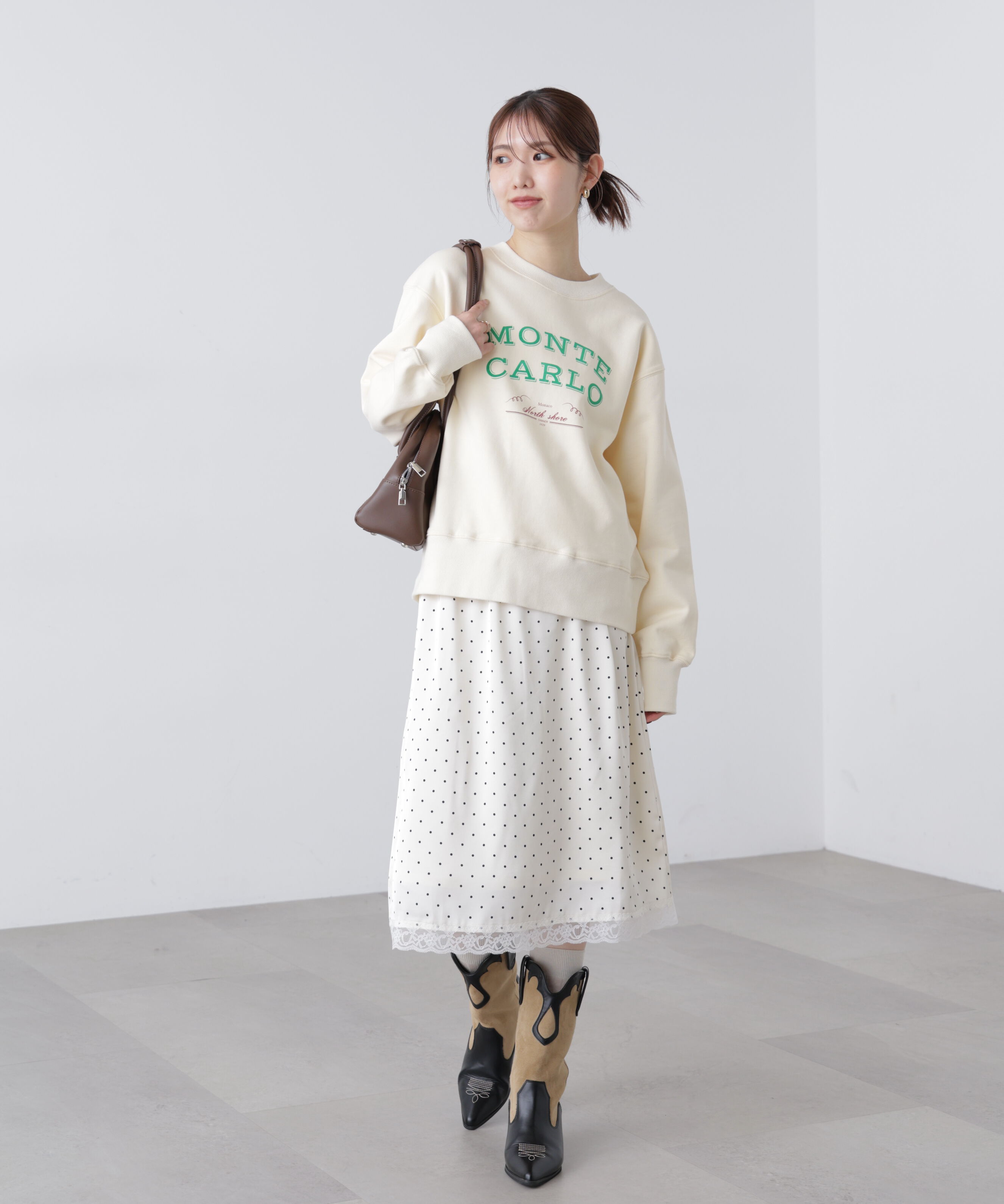  「フロッキーロゴ刺繍スウェット」|Tシャツ・カットソー|