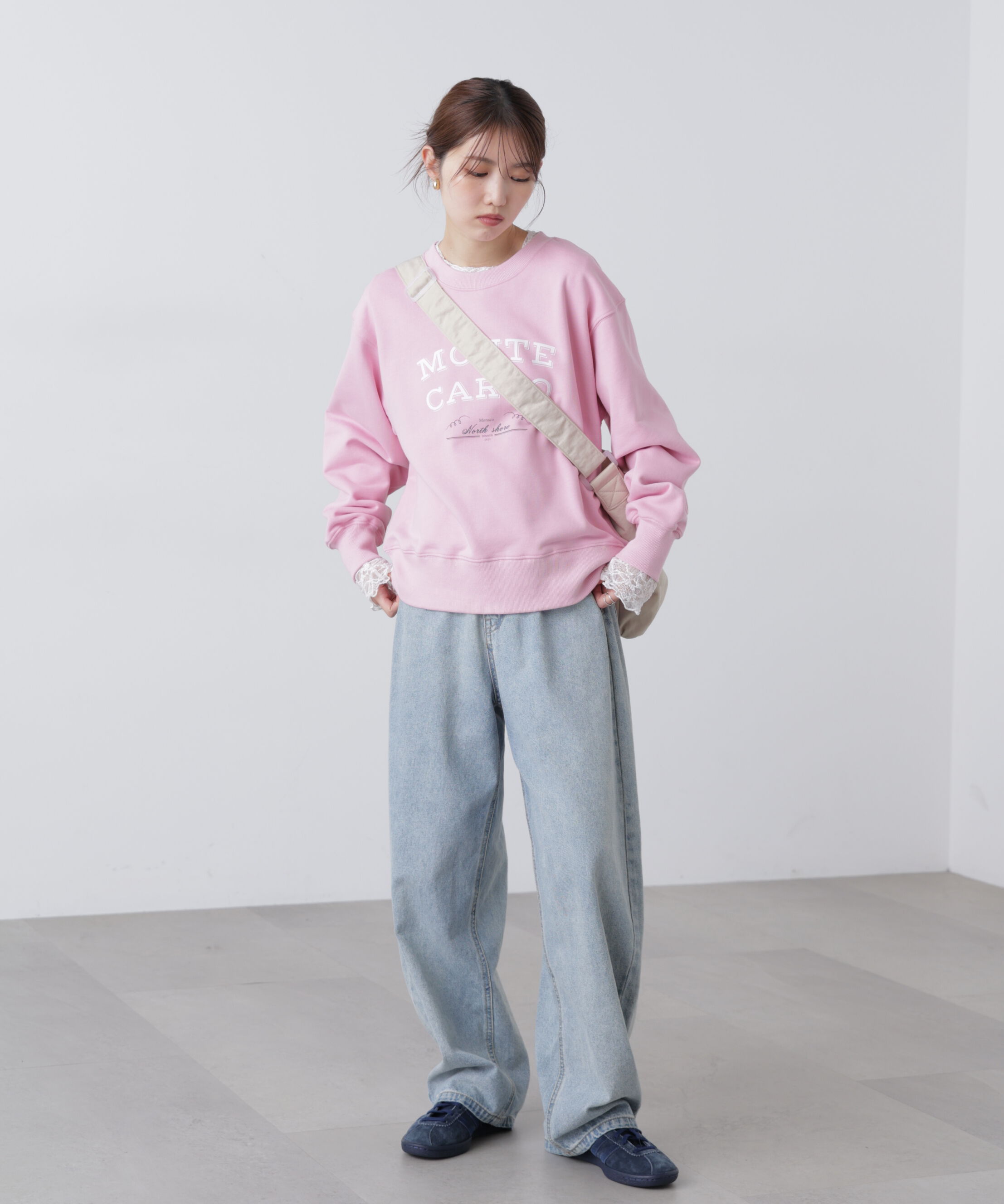  「フロッキーロゴ刺繍スウェット」|Tシャツ・カットソー|