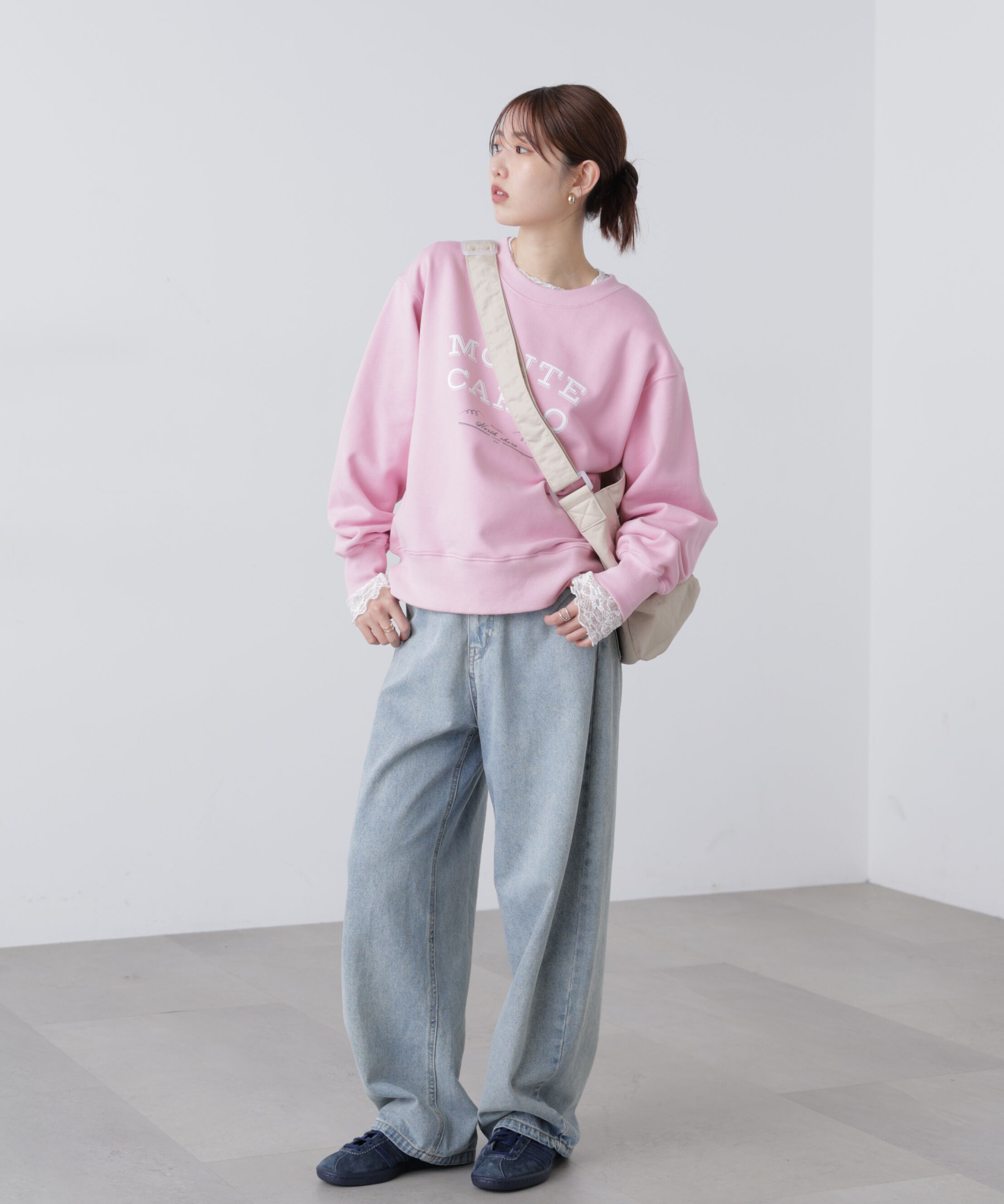  「フロッキーロゴ刺繍スウェット」|Tシャツ・カットソー|