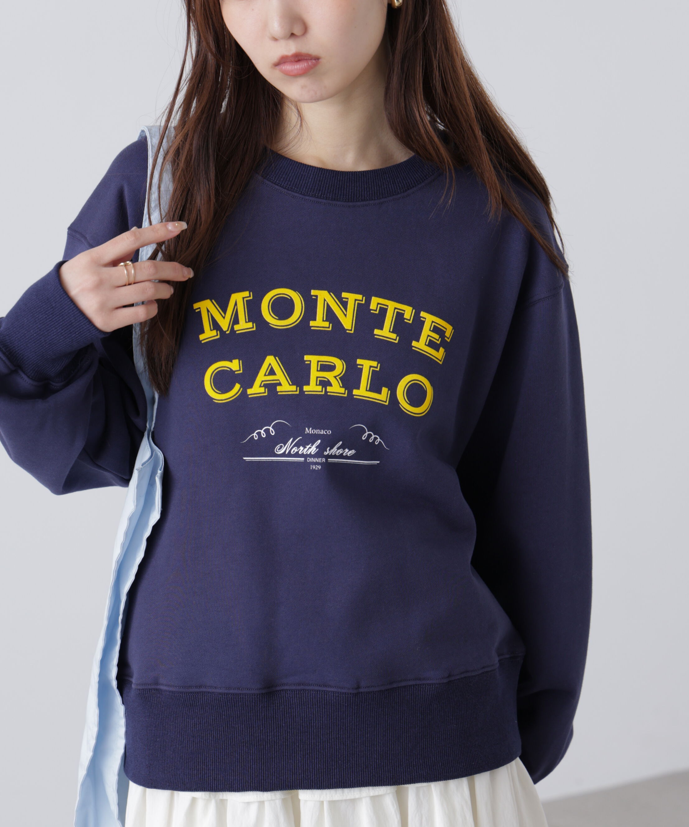  「フロッキーロゴ刺繍スウェット」|Tシャツ・カットソー|