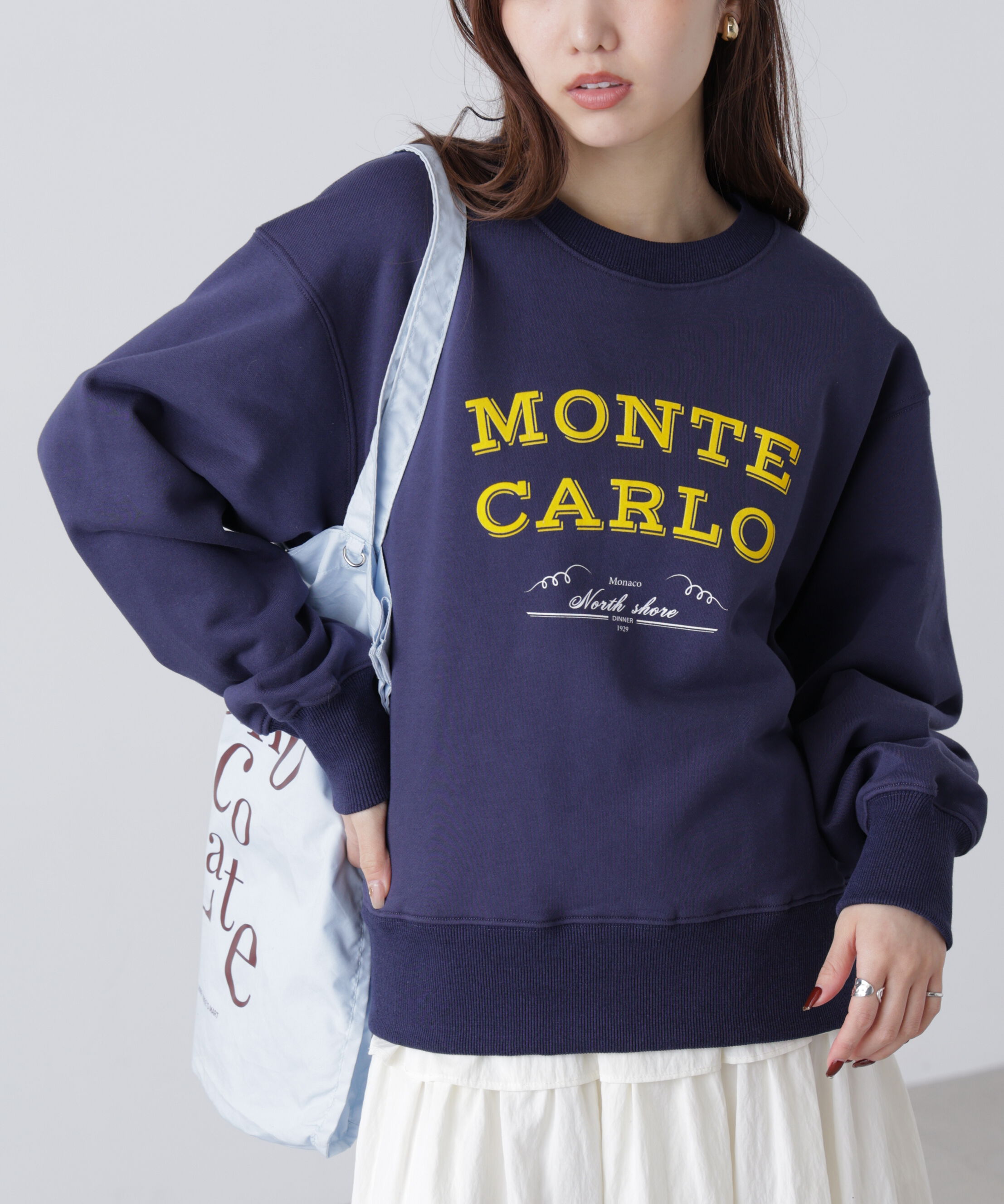  「フロッキーロゴ刺繍スウェット」|Tシャツ・カットソー|