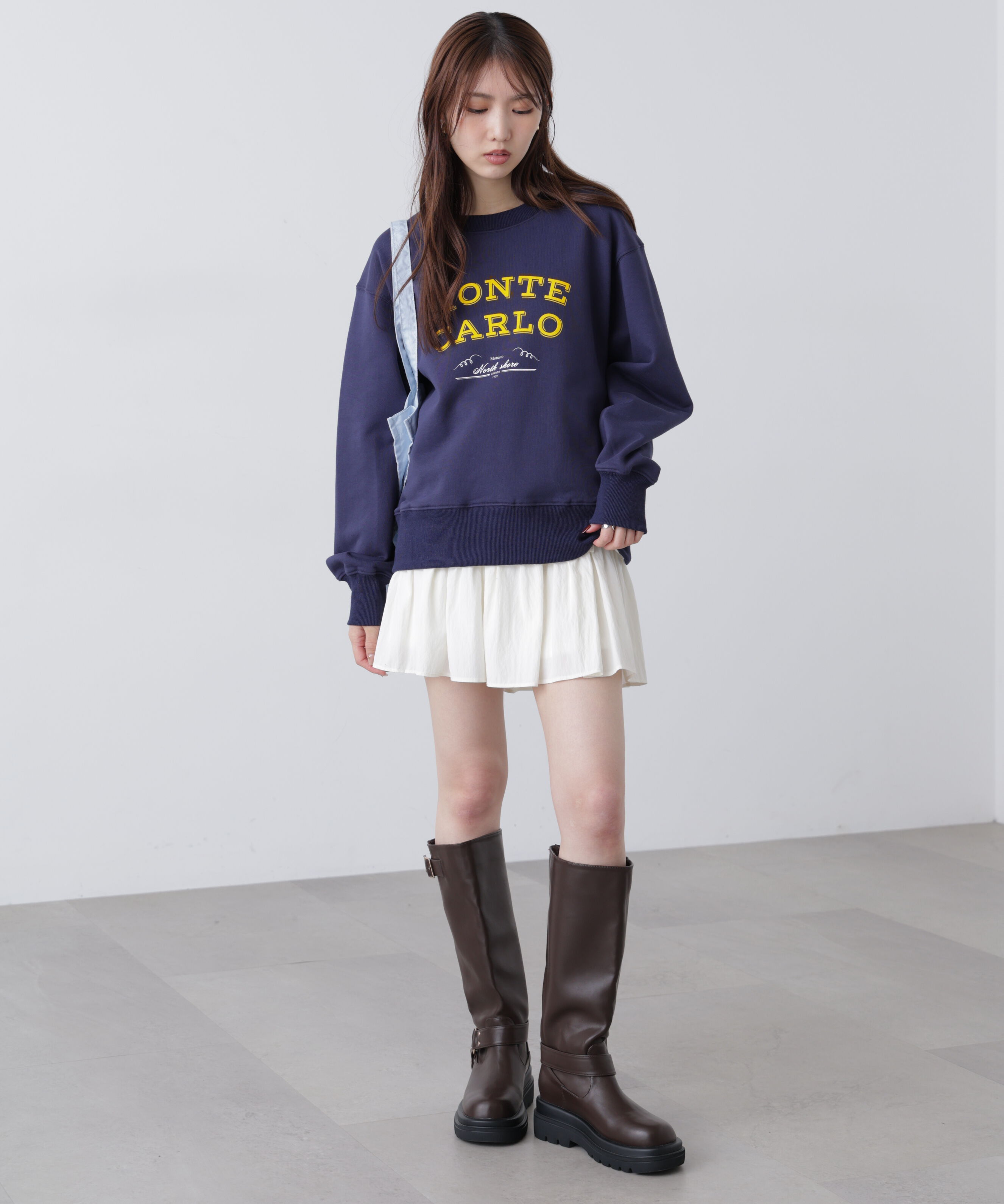  「フロッキーロゴ刺繍スウェット」|Tシャツ・カットソー|