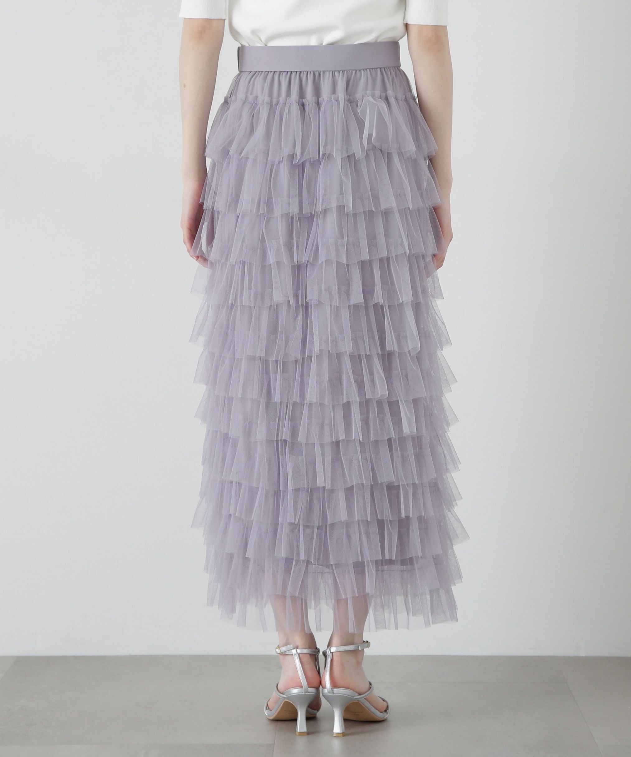 PROPORTION BODY DRESSING「Iラインチュールティアードスカート」|スカート|