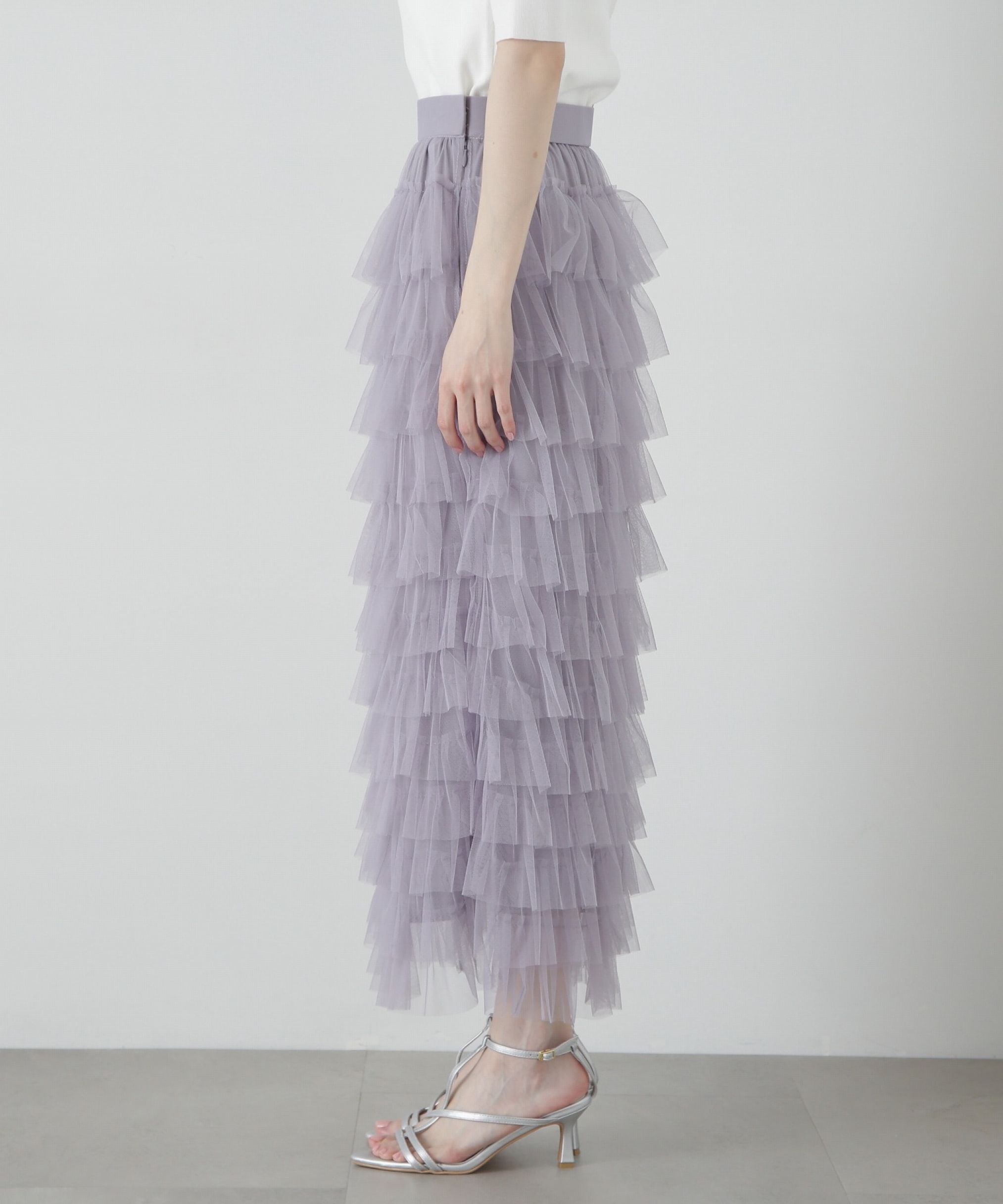PROPORTION BODY DRESSING「Iラインチュールティアードスカート」|スカート|