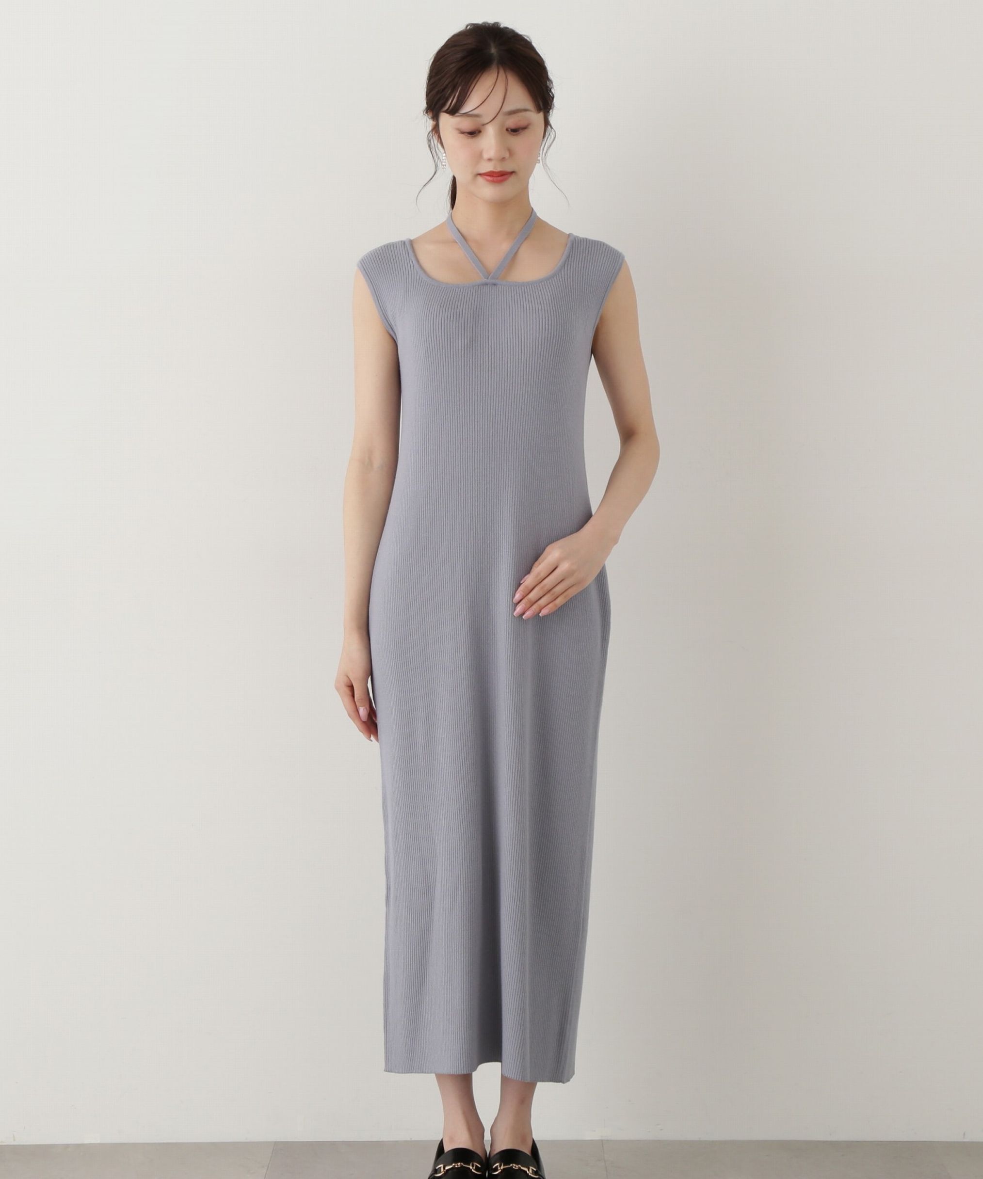 PROPORTION BODY DRESSING「《EDIT COLOGNE》シャーリング編みカーデセットニットワンピース」|ワンピース|