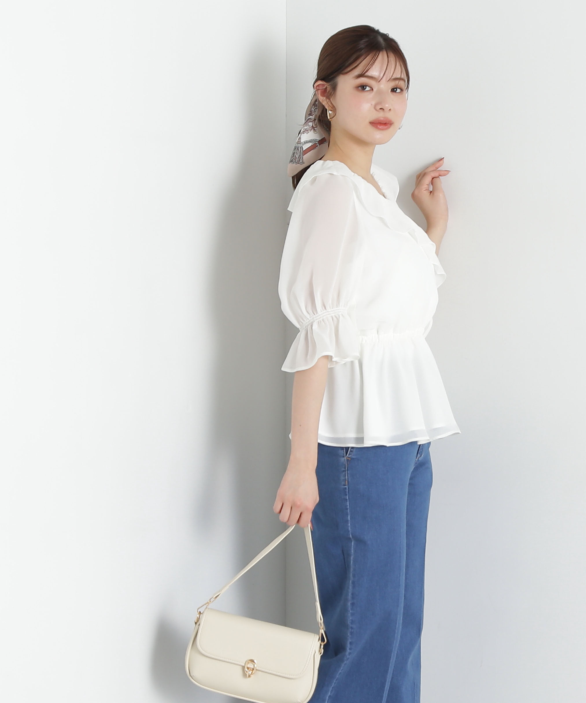 PROPORTION BODY DRESSING「ラッフルカシュクールブラウス」|シャツ・ブラウス|