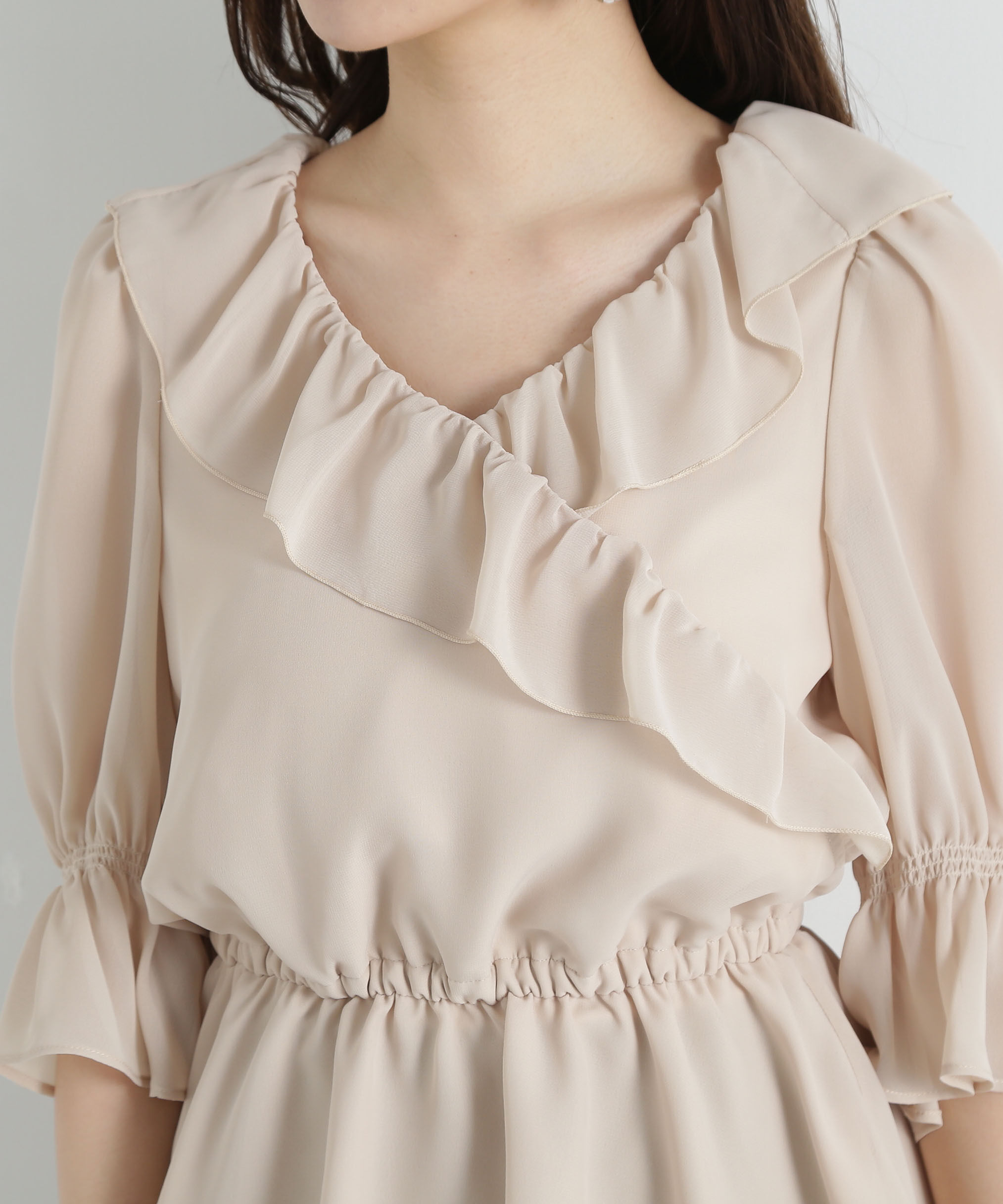 PROPORTION BODY DRESSING「ラッフルカシュクールブラウス」|シャツ・ブラウス|