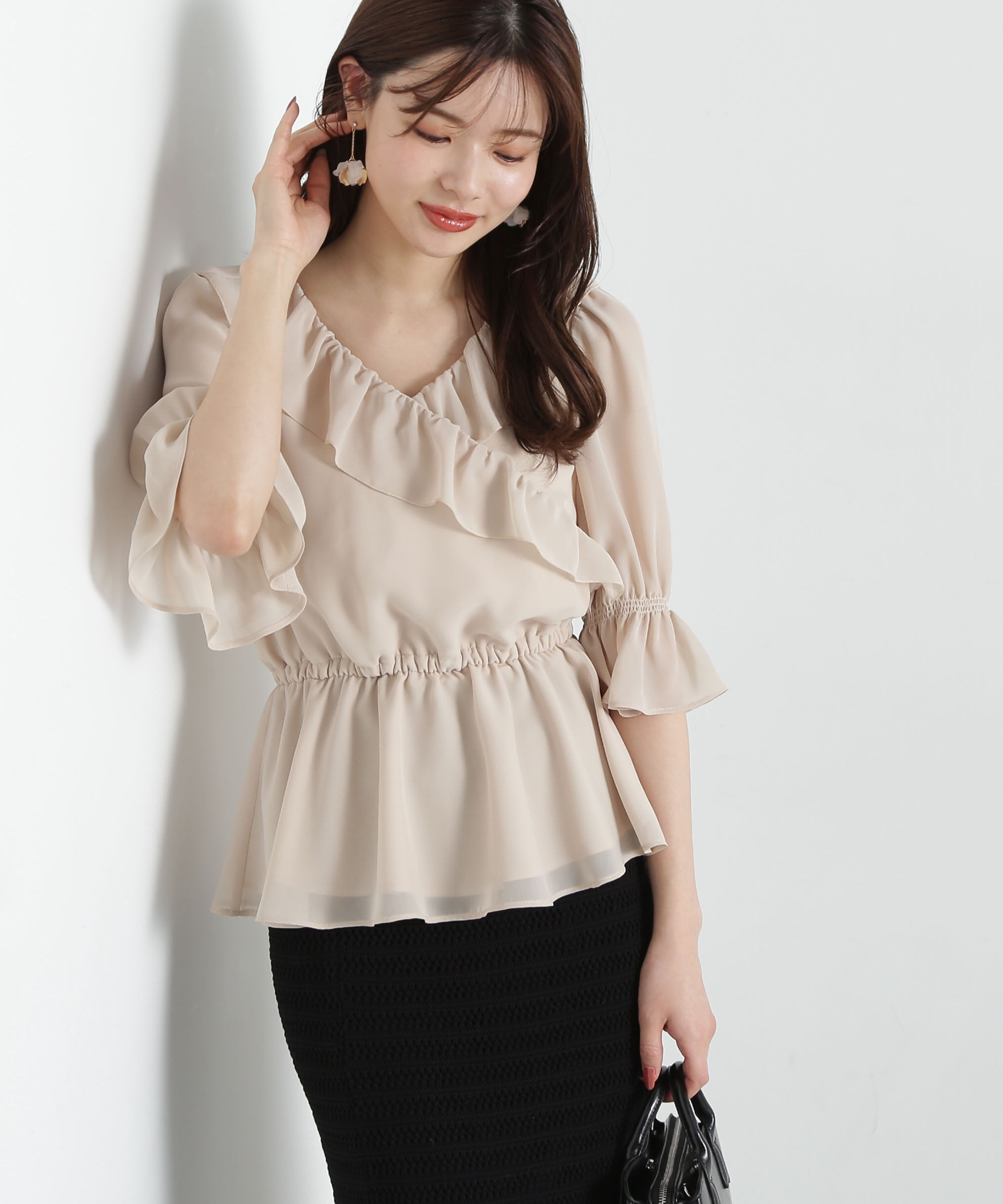 PROPORTION BODY DRESSING「ラッフルカシュクールブラウス」|シャツ・ブラウス|