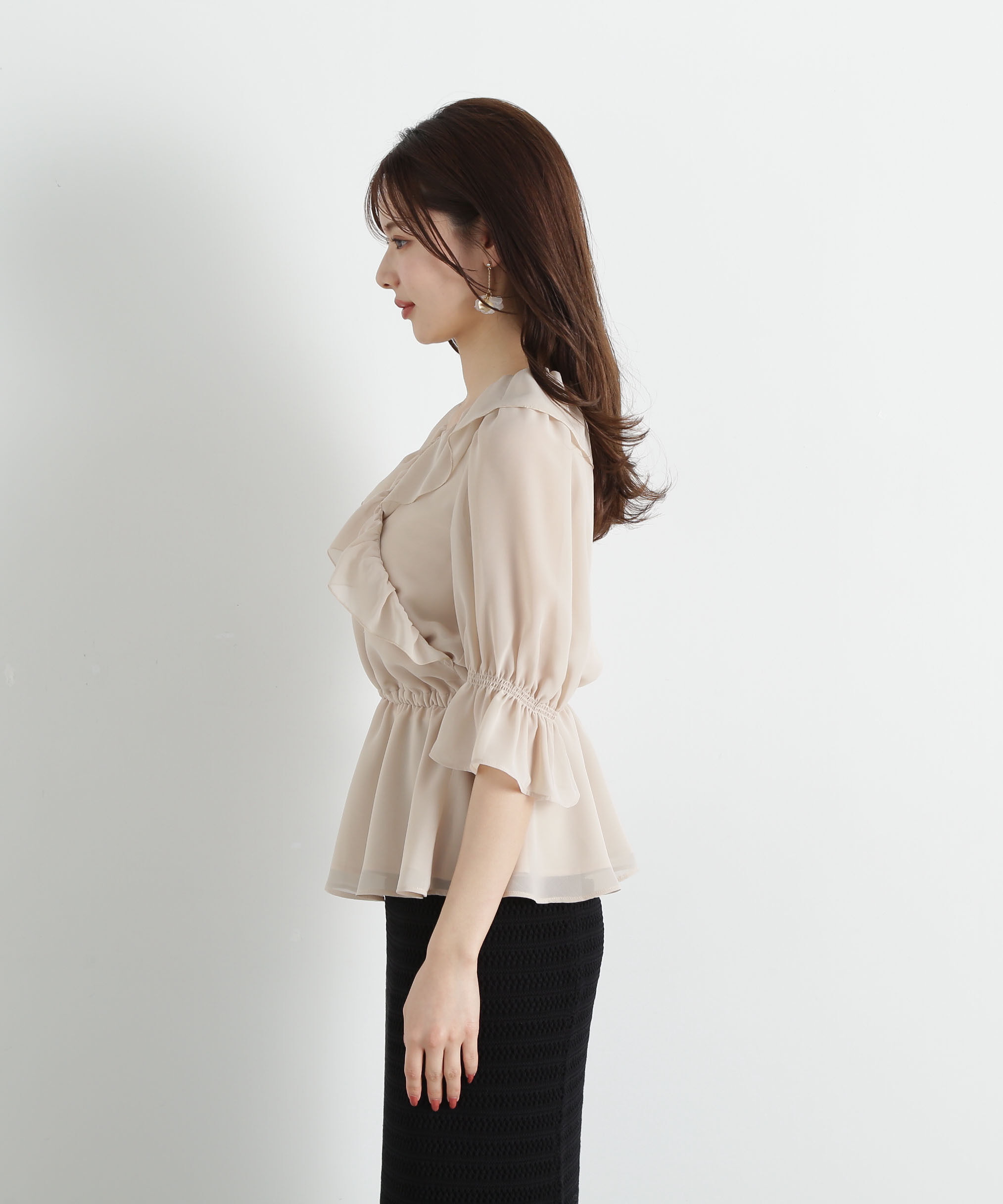 PROPORTION BODY DRESSING「ラッフルカシュクールブラウス」|シャツ・ブラウス|
