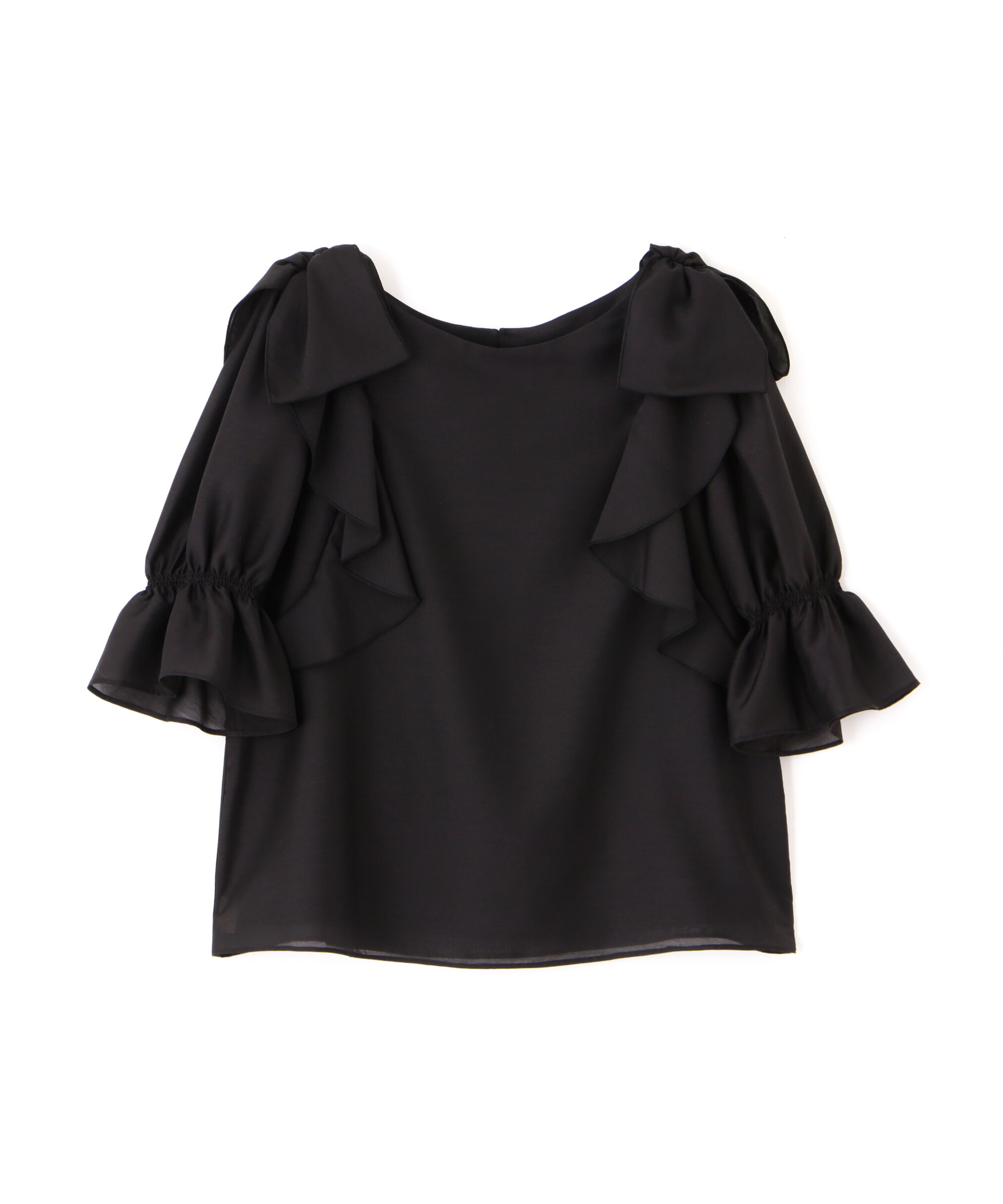 PROPORTION BODY DRESSING「リボンラッフルブラウス5分袖」|シャツ・ブラウス|