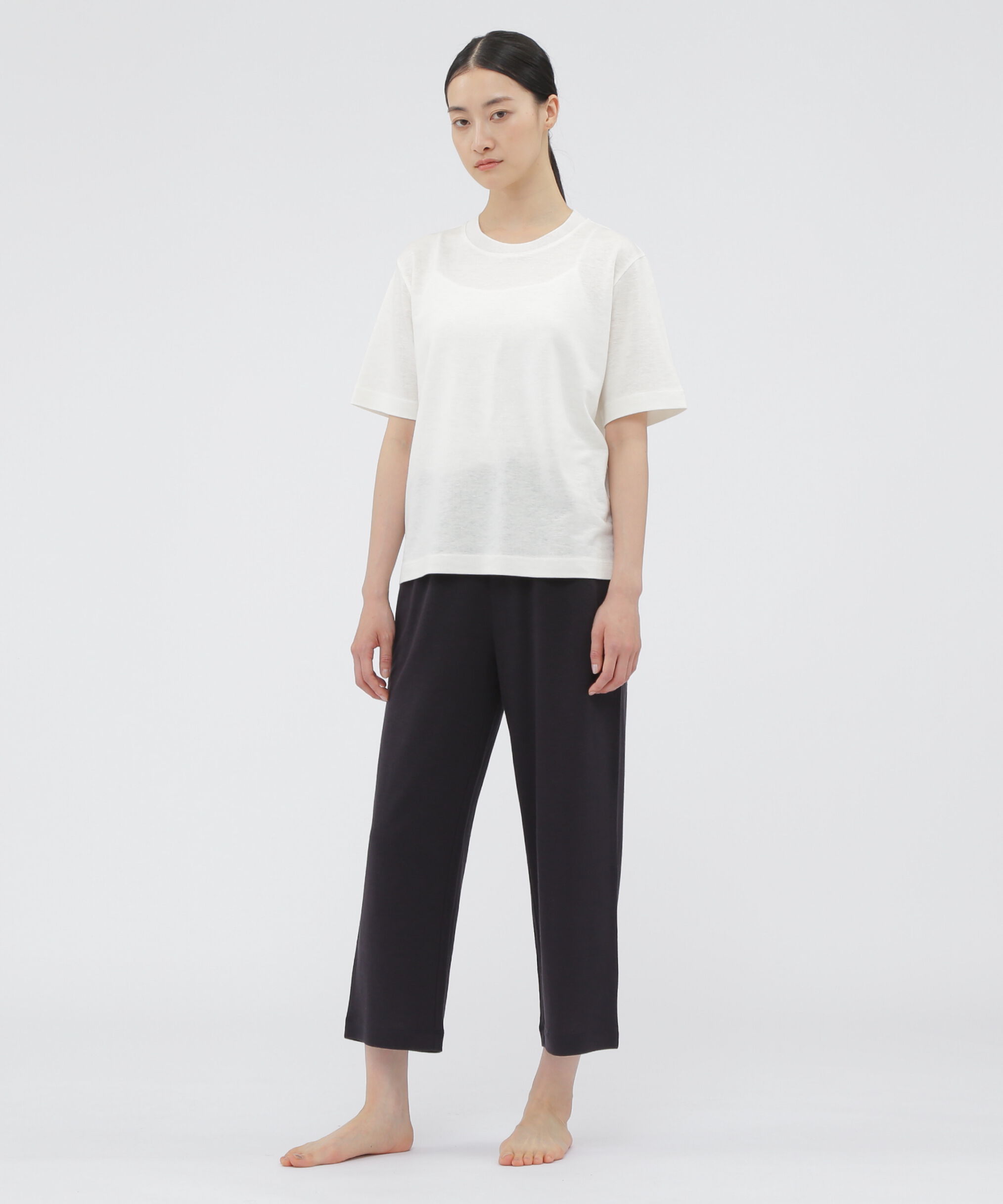 MARGARET HOWELL HOUSEHOLDGOODS「PLATED LINEN COTTON TOP」|Tシャツ・カットソー|