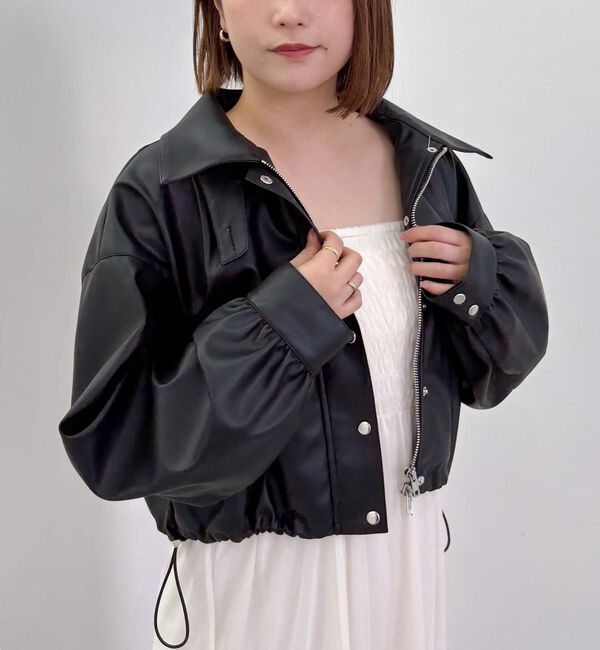 archives「２ｗａｙカラーフェイクレザーショートブルゾン」|その他|