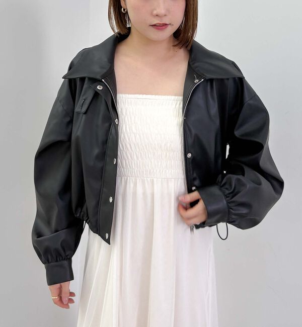archives「２ｗａｙカラーフェイクレザーショートブルゾン」|その他|