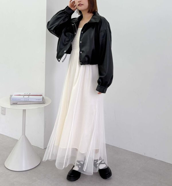 archives「２ｗａｙカラーフェイクレザーショートブルゾン」|その他|