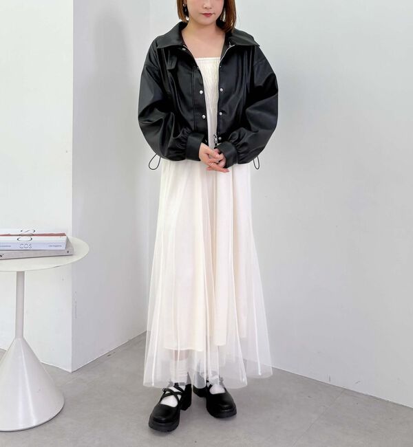 archives「２ｗａｙカラーフェイクレザーショートブルゾン」|その他|