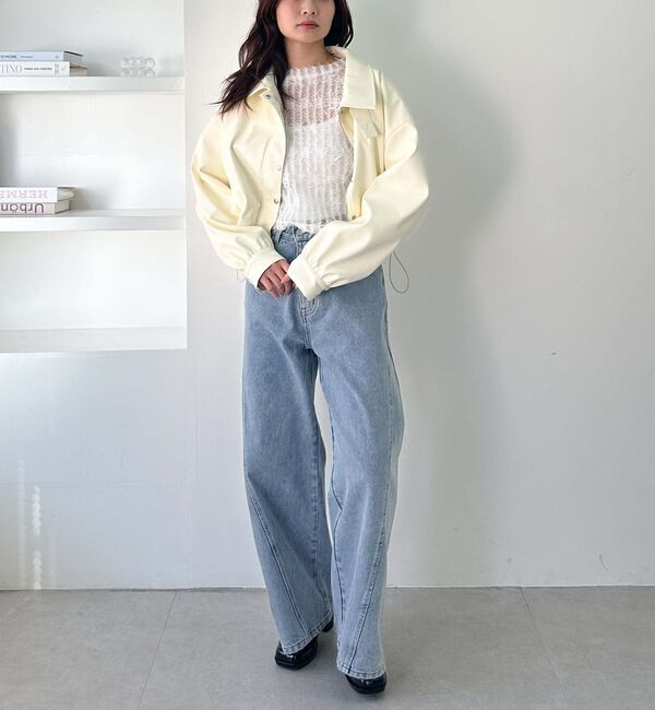 archives「２ｗａｙカラーフェイクレザーショートブルゾン」|その他|