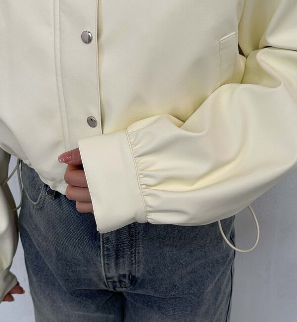 archives「２ｗａｙカラーフェイクレザーショートブルゾン」|その他|