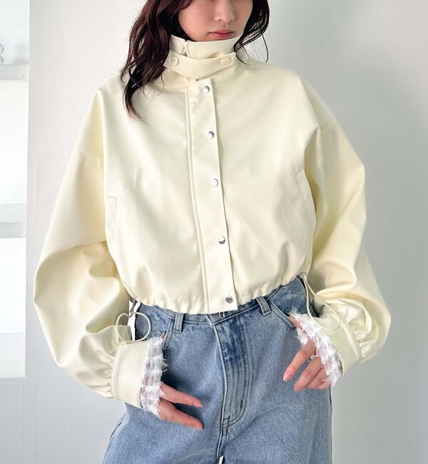 archives「２ｗａｙカラーフェイクレザーショートブルゾン」|その他|