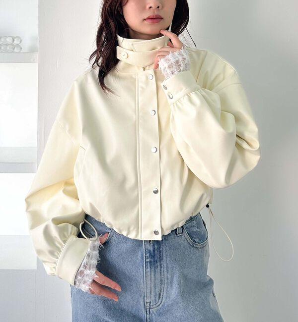 archives「２ｗａｙカラーフェイクレザーショートブルゾン」|その他|