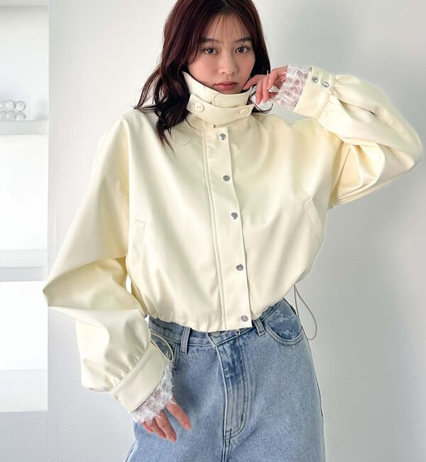 archives「２ｗａｙカラーフェイクレザーショートブルゾン」|その他|