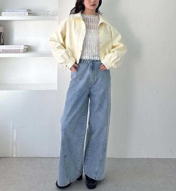 archives「２ｗａｙカラーフェイクレザーショートブルゾン」|その他|