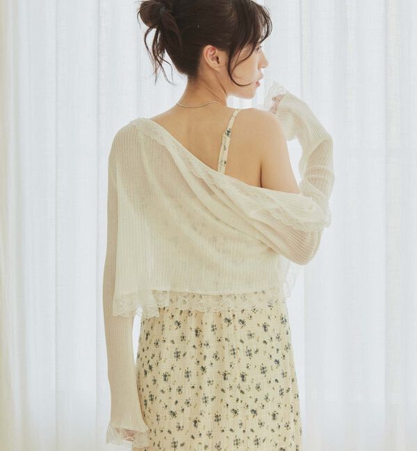 archives「レーストリミングニットカーディガン」|カーディガン|