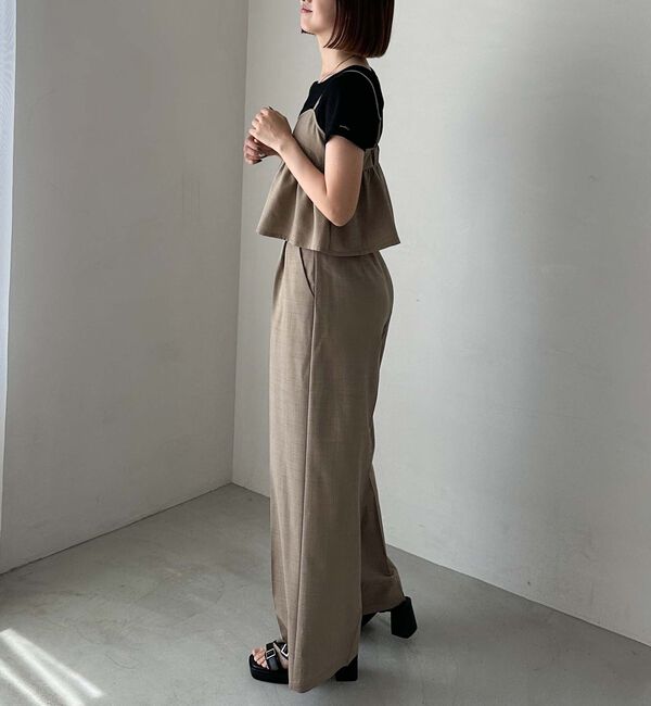 archives「ギャザーペプラムキャミ&times;ワイドスラックスＳＥＴ」|ワンピース|