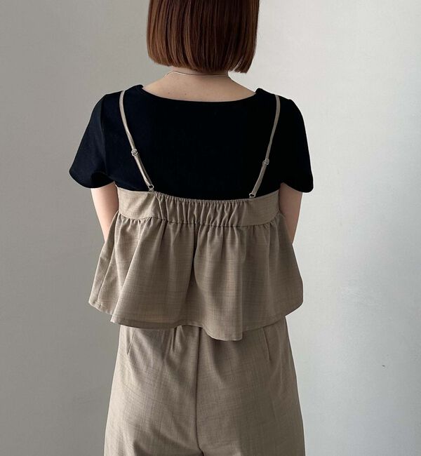 archives「ギャザーペプラムキャミ&times;ワイドスラックスＳＥＴ」|ワンピース|