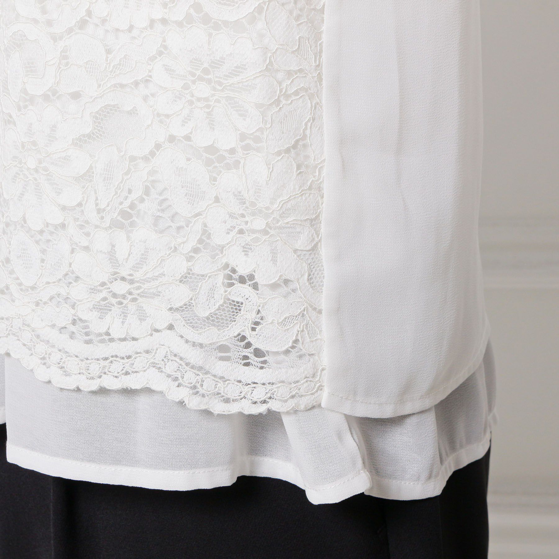 SHOO･LA･RUE「【S-3L】レースビジューブラウス」|シャツ・ブラウス|