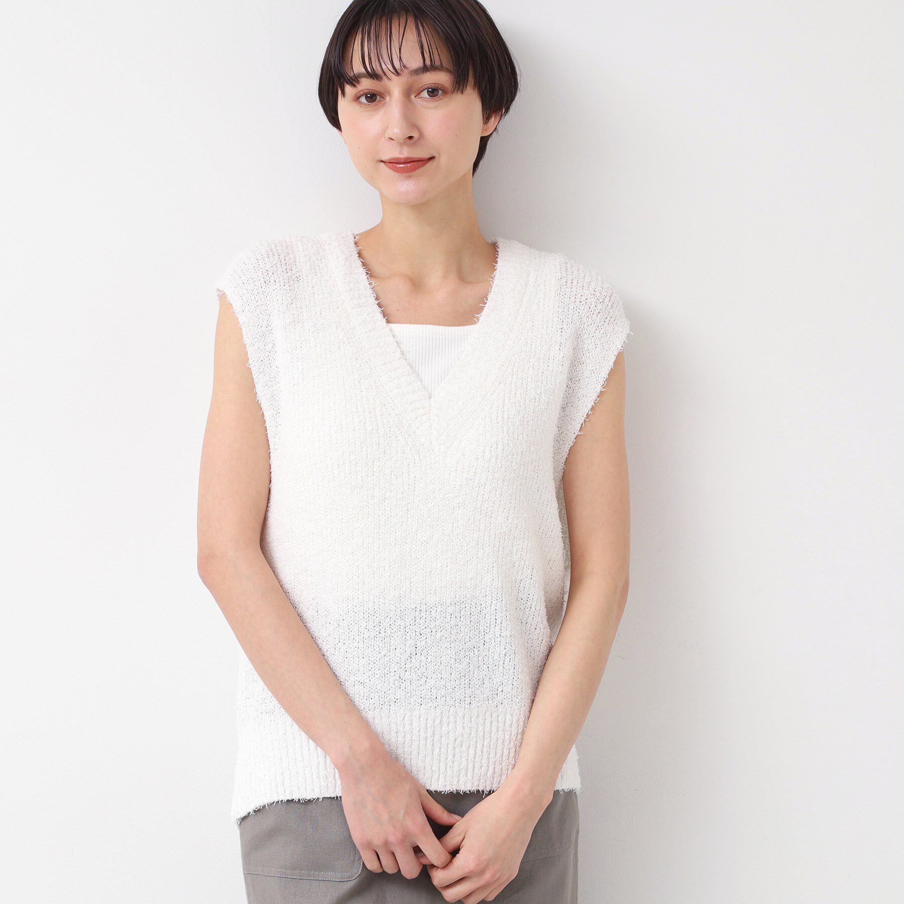 Dessin「【洗える】シャギーベスト」|ベスト・ジレ|